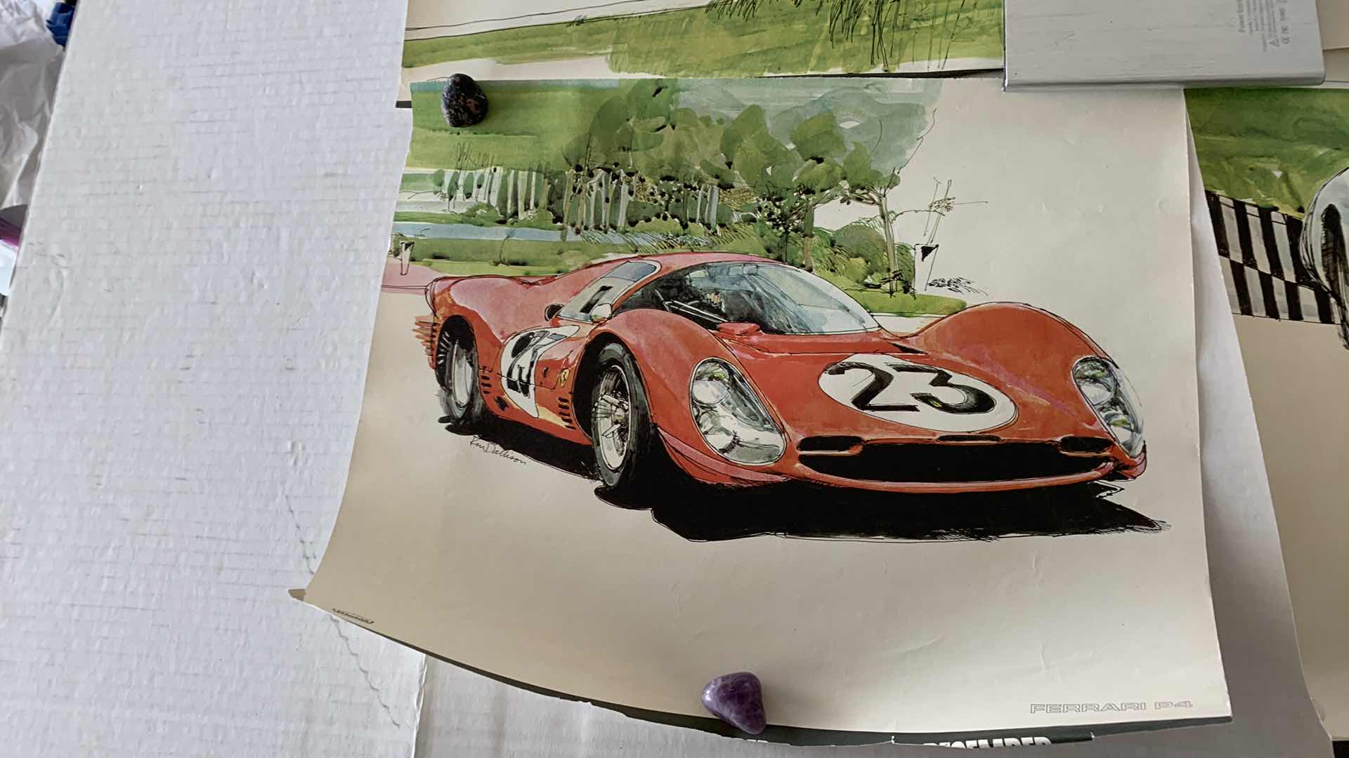 Photo 1 of VINTAGE ORIGINAL AUTOMOBILE RACING ARTWORK