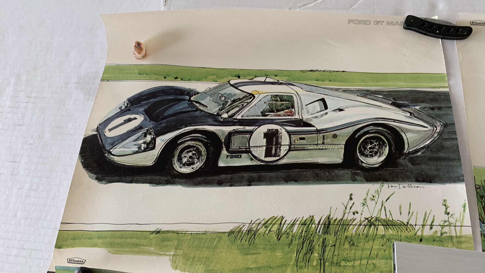 Photo 1 of VINTAGE ORIGINAL AUTOMOBILE RACING ARTWORK