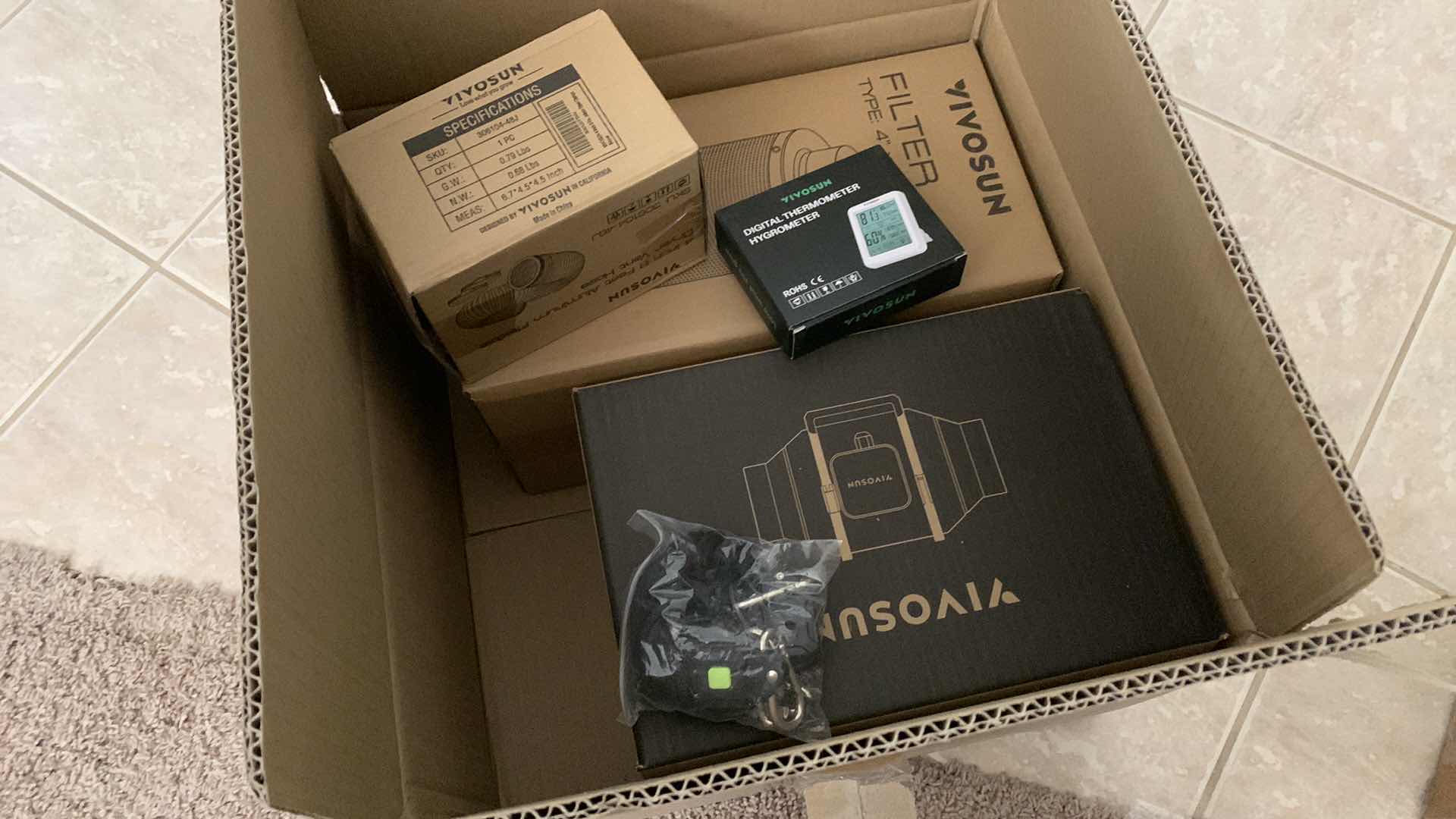 Photo 1 of 2-VIVOSUN FILTERS AND ASSORTED GROWING ACCESSORIES