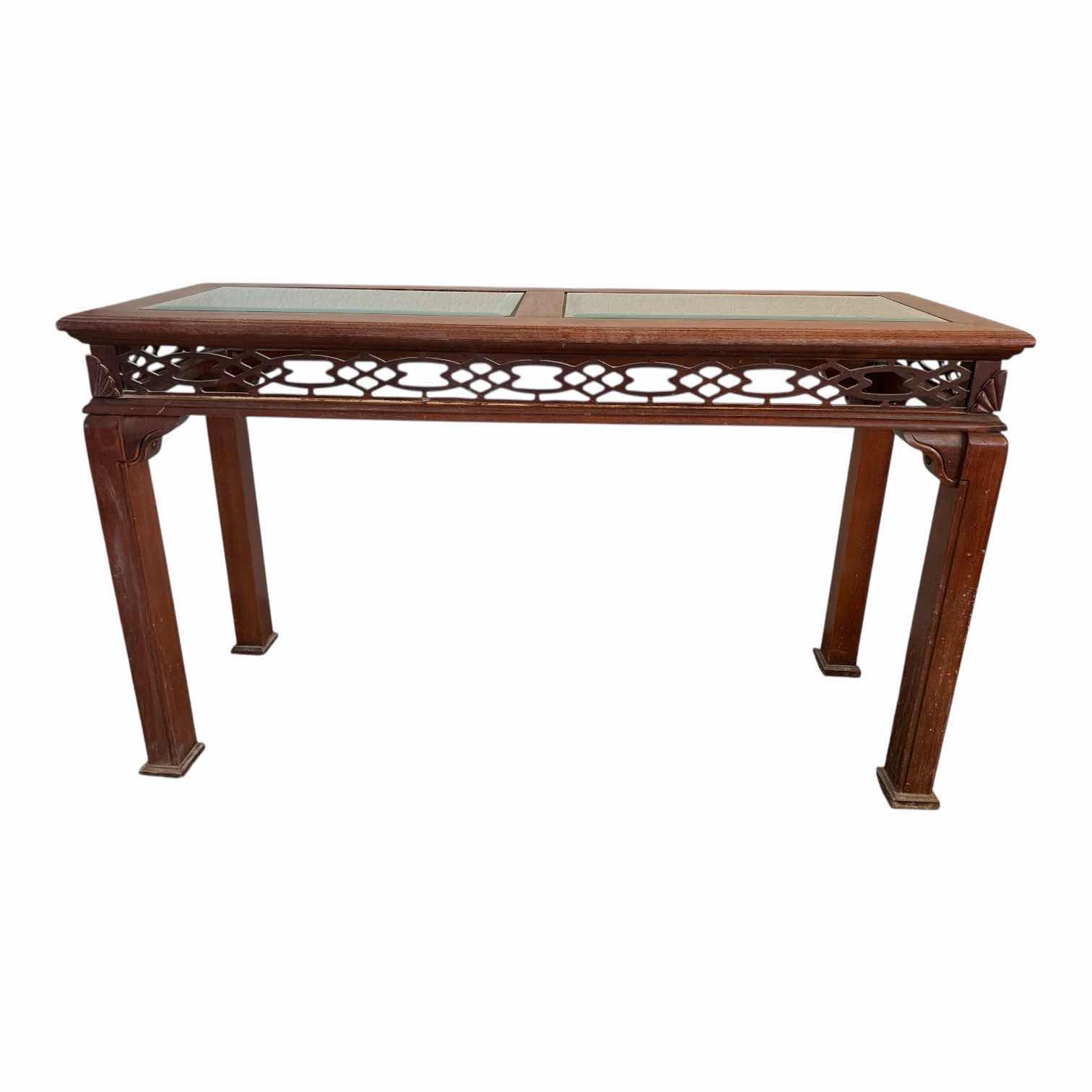 Photo 1 of CHIPPENDALE CARVED SOFA TABLE 47.5”X16H28”