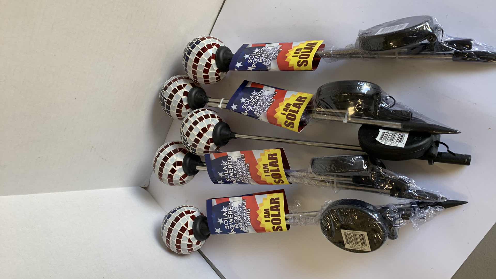 Photo 1 of 5 SOLAR POWERED MOSAIC AMERICAN FLAG GARDEN LIGHTS