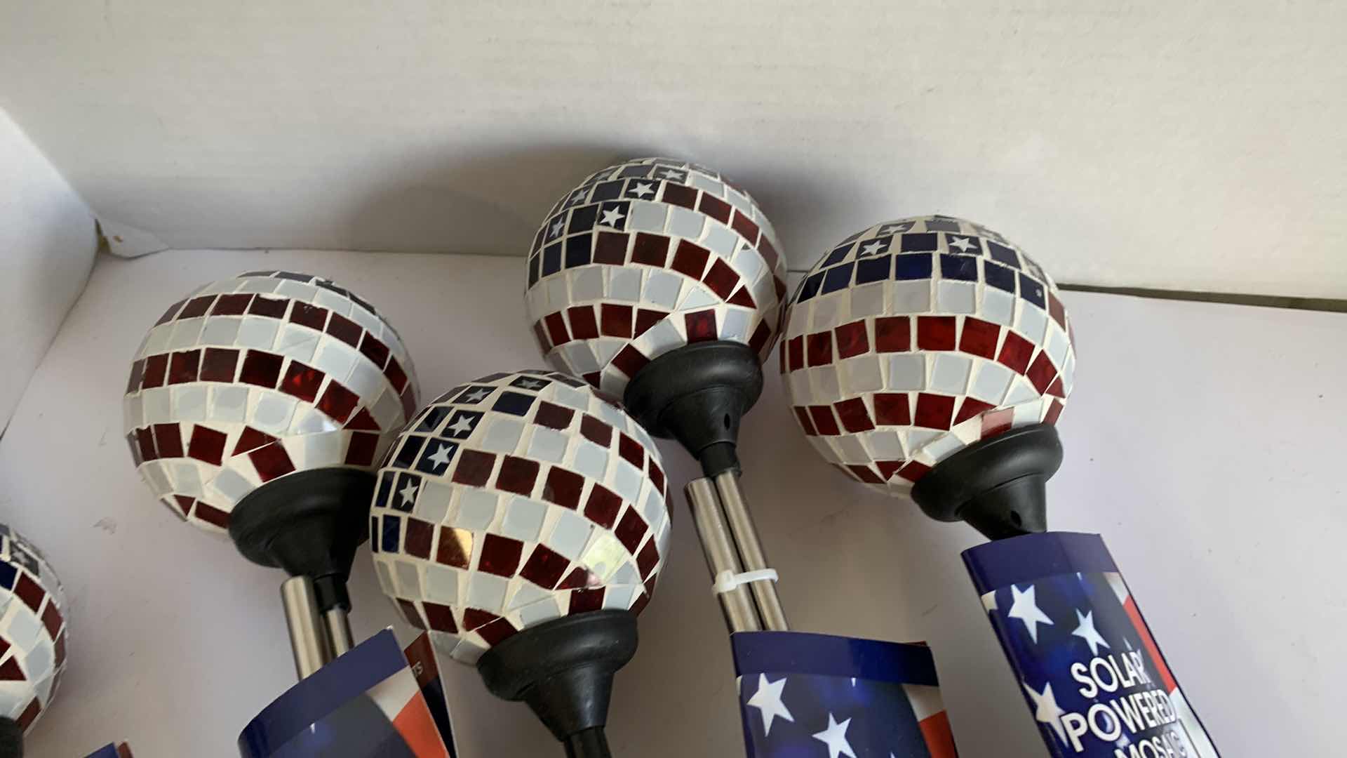 Photo 1 of 5 SOLAR POWERED MOSAIC AMERICAN FLAG GARDEN LIGHTS