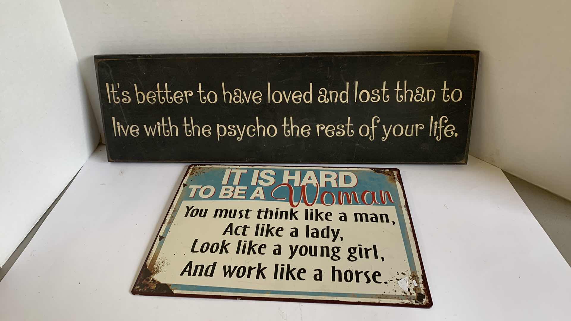 Photo 1 of 2 NOVELTY SIGNS