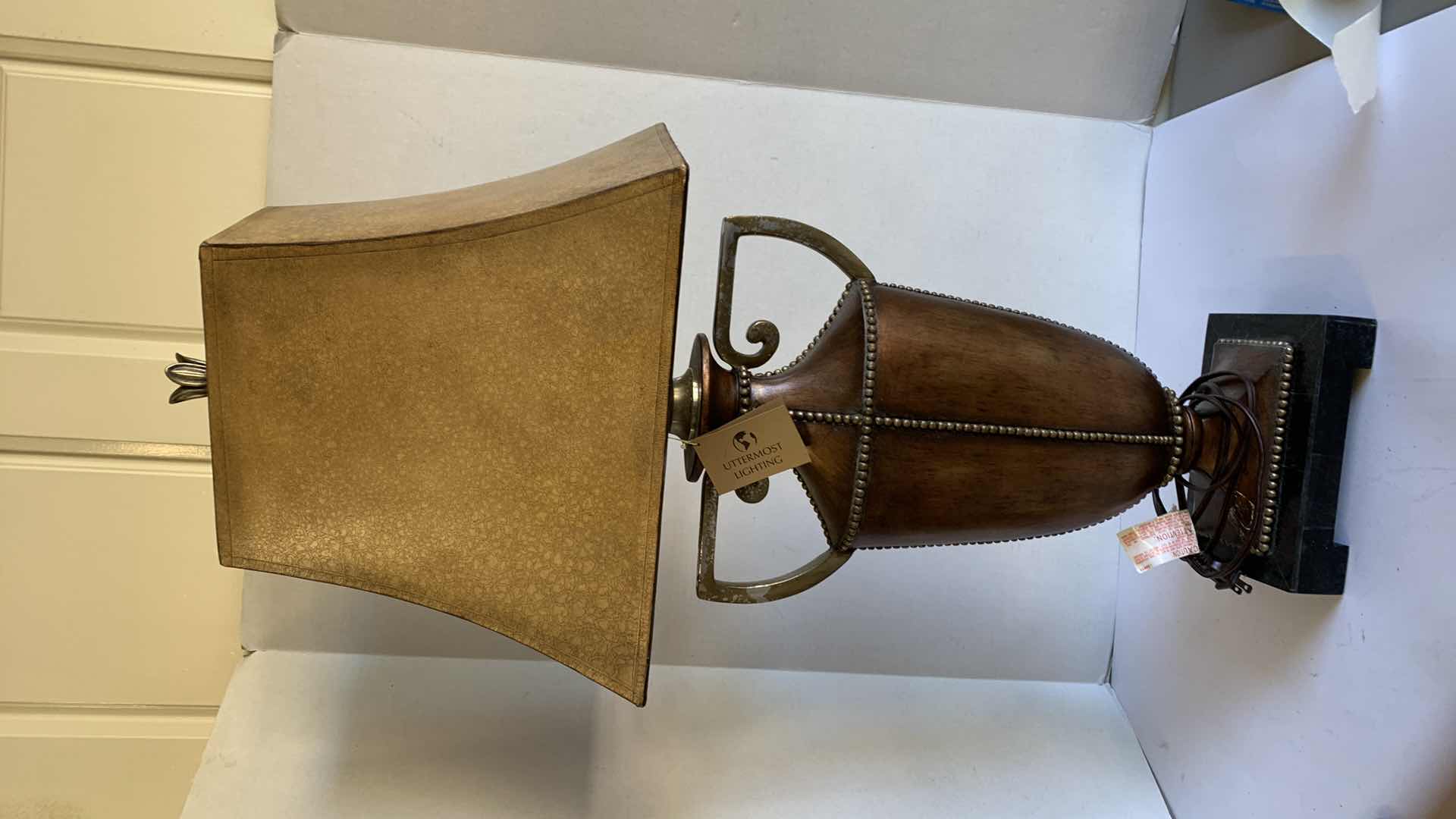 Photo 1 of $345 UTTERMOST LIGHTING GREEK STYLE TABLE LAMP 36”