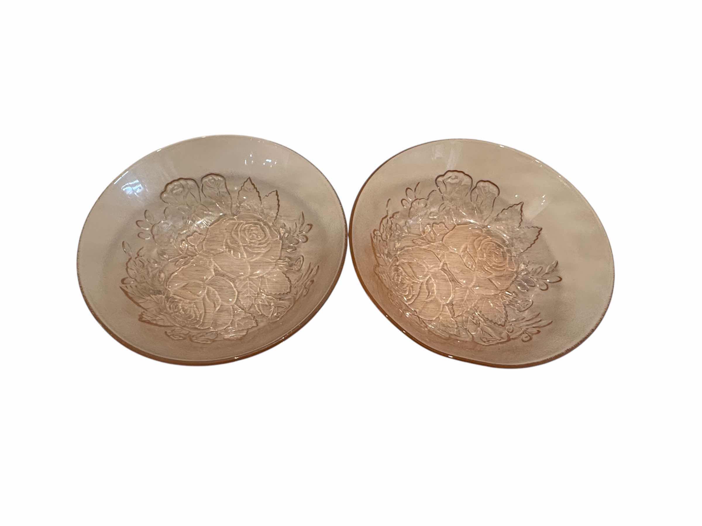 Photo 1 of 3-VINTAGE PINK DEPRESSION GLASS BOWLS
LARGE BOWL
D9” X H4”

2 SMALL BOWLS
D7” X H2.5”