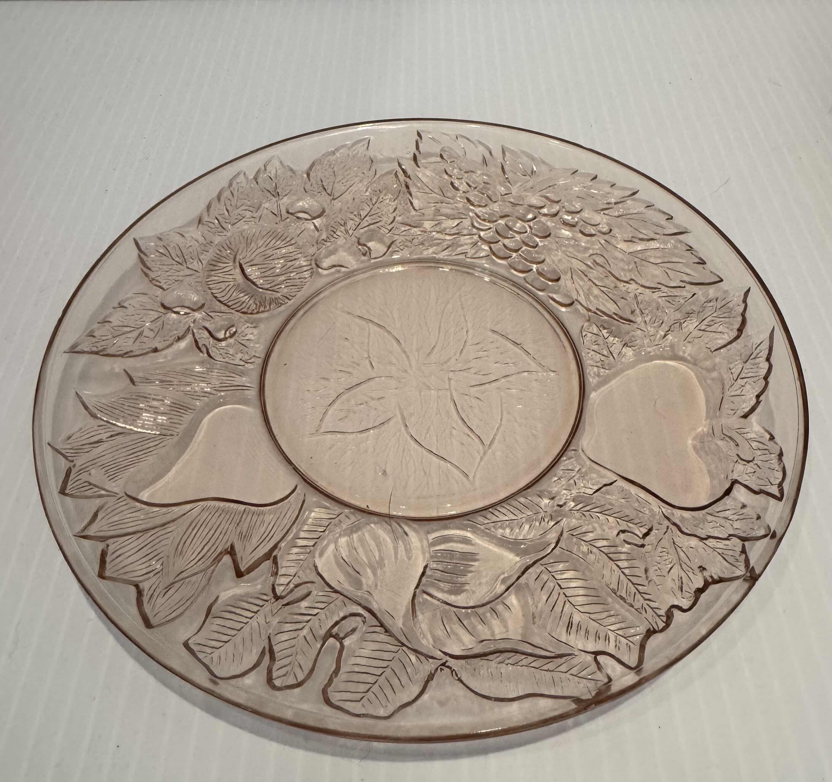 Photo 1 of 24-VINTAGE PINK DEPRESSION GLASS PLATES, SET OF 24