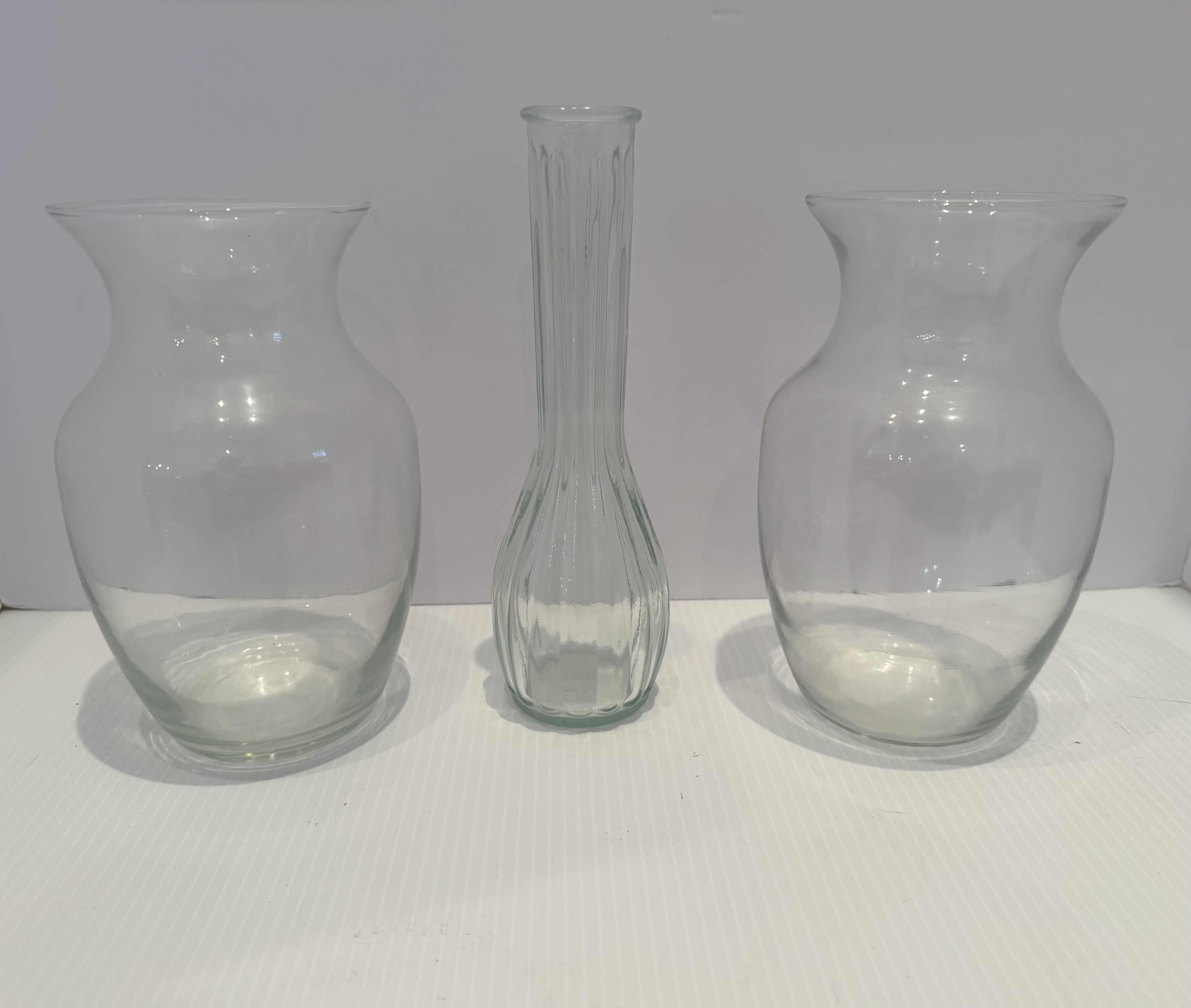 Photo 1 of GLASS FLOWER VASES, SET OF 5