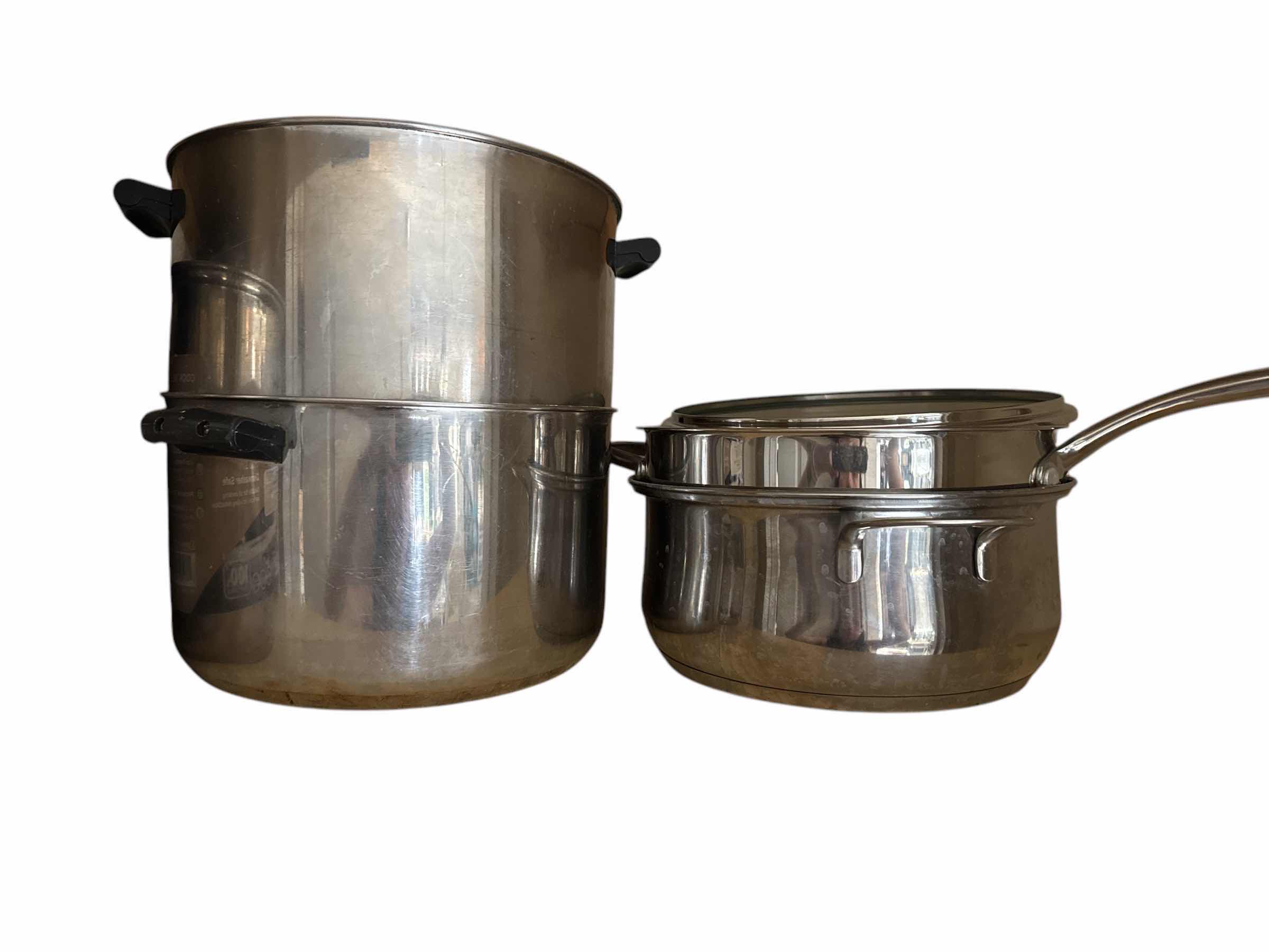 Photo 1 of 5 STOCK POTS AND 1 DOUBLE BOILER