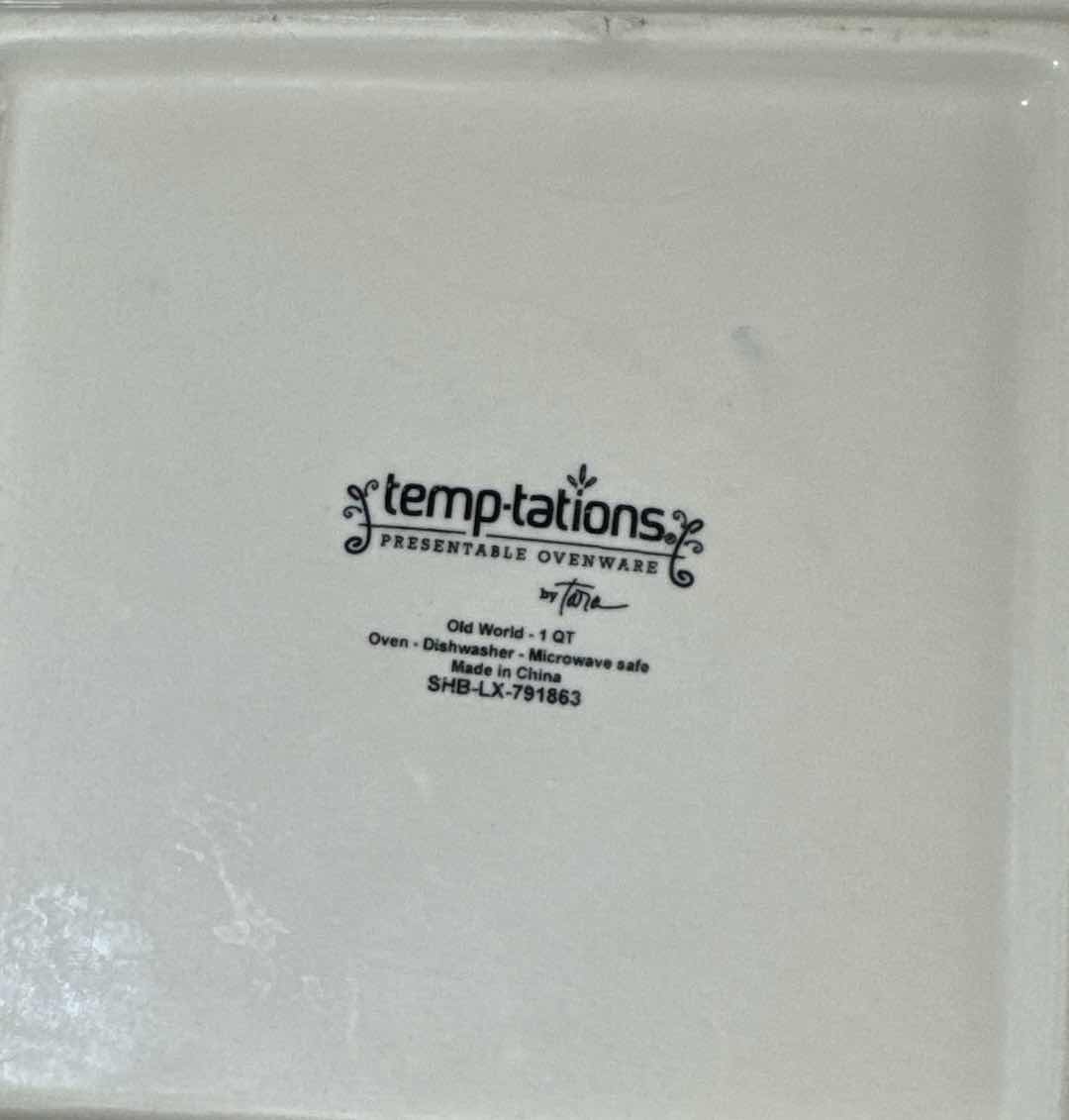 Photo 1 of TEMPTATIONS BY TARA OLD WORLD
1 QT OVENWARE
