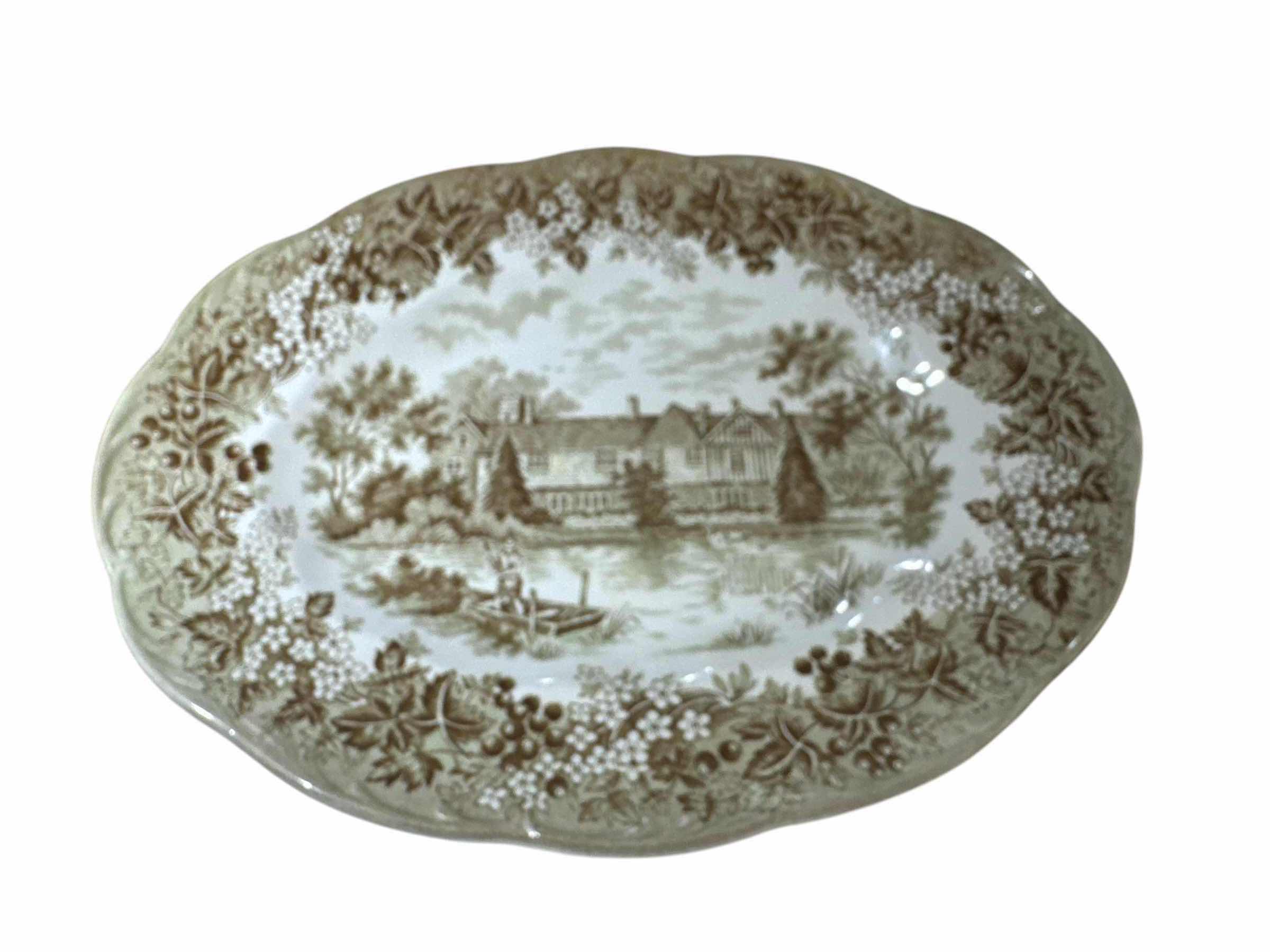 Photo 1 of WEDGEWOOD 14th CENTURY HIGHAM MOTE RICHARD’S LT BRACKENBURY ROAD FROM HERE IN 1485 TO THE BATTLE OF BOSWORTH IRONSTONE DISHWASHER SAFE PLATTER & BOWL