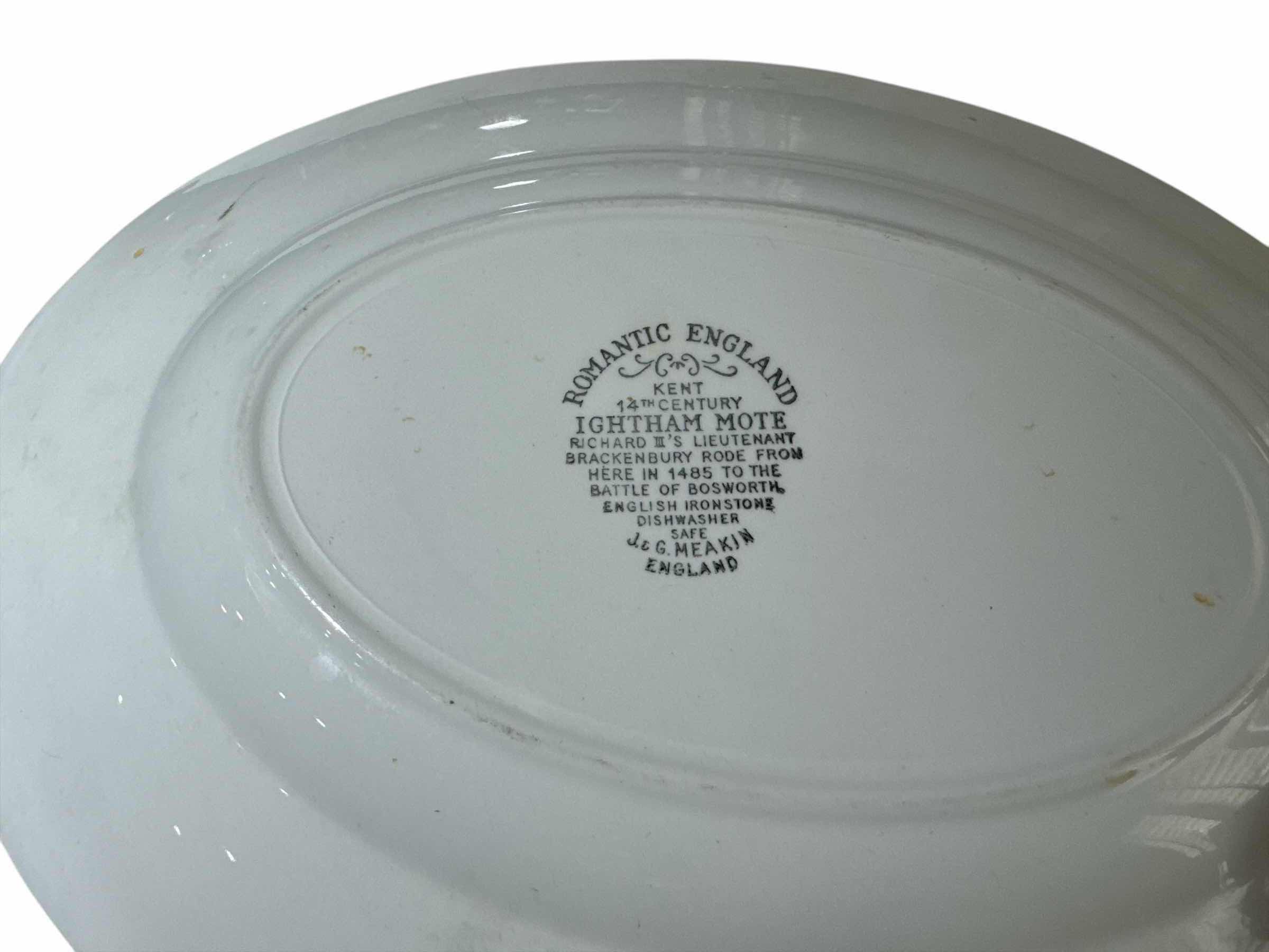 Photo 1 of WEDGEWOOD 14th CENTURY HIGHAM MOTE RICHARD’S LT BRACKENBURY ROAD FROM HERE IN 1485 TO THE BATTLE OF BOSWORTH IRONSTONE DISHWASHER SAFE PLATTER & BOWL