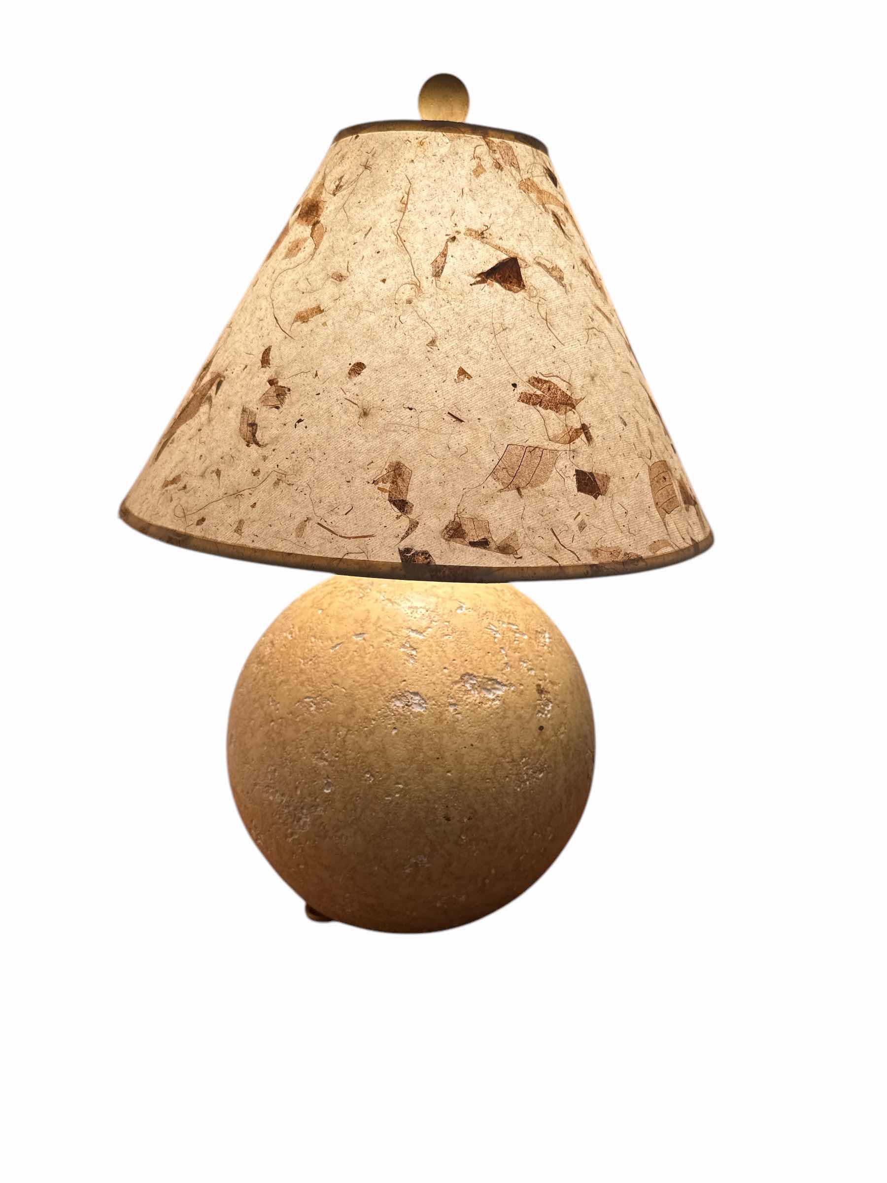 Photo 1 of TABLE LAMP WITH ROUND CERAMIC BASE, H 23”