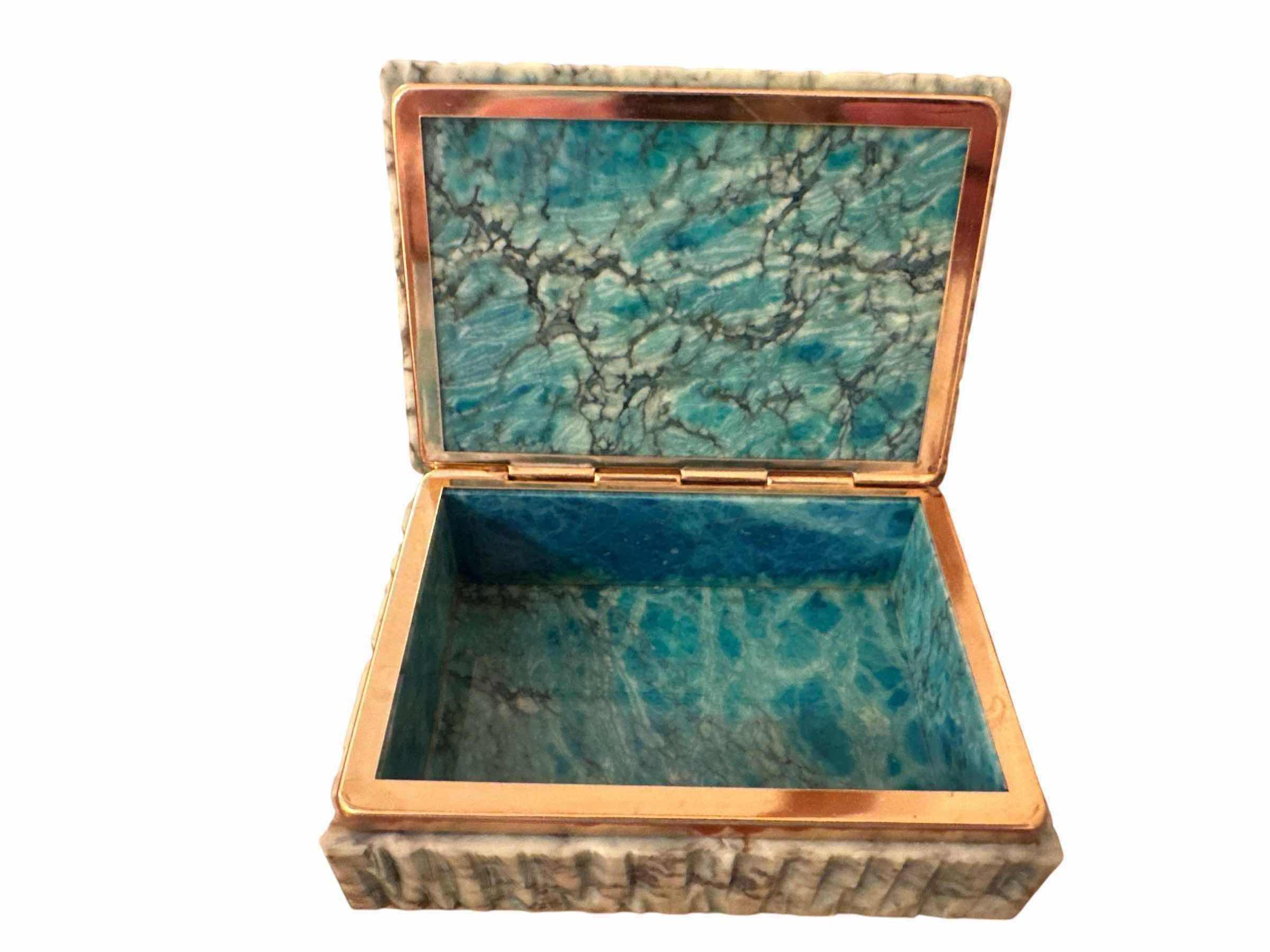 Photo 1 of GENUINE ALABASTER BOX, CARVED IN ITALY