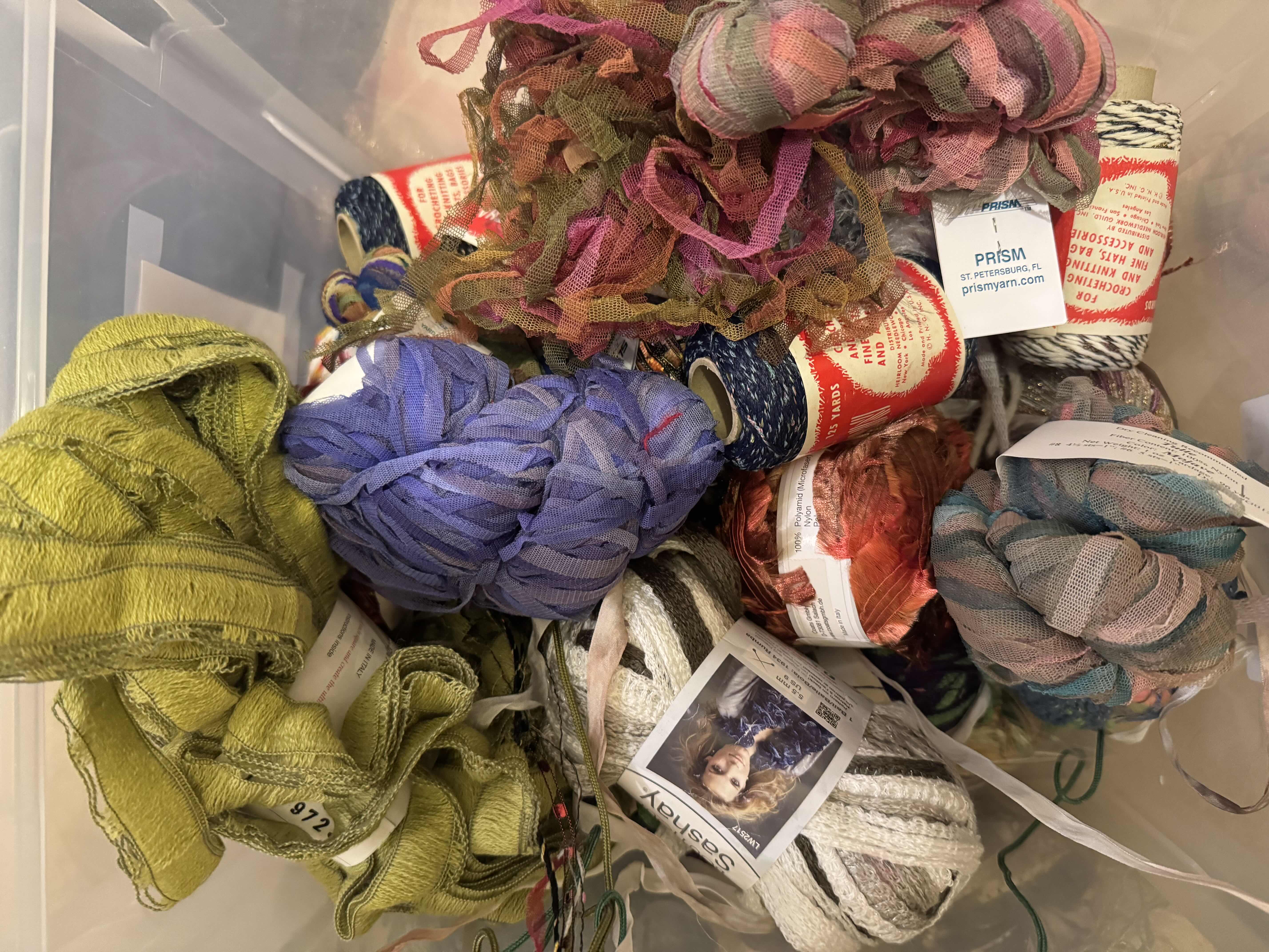 Photo 1 of TOTE OF YARN/SPECIALTY FIBER ART MATERIAL
