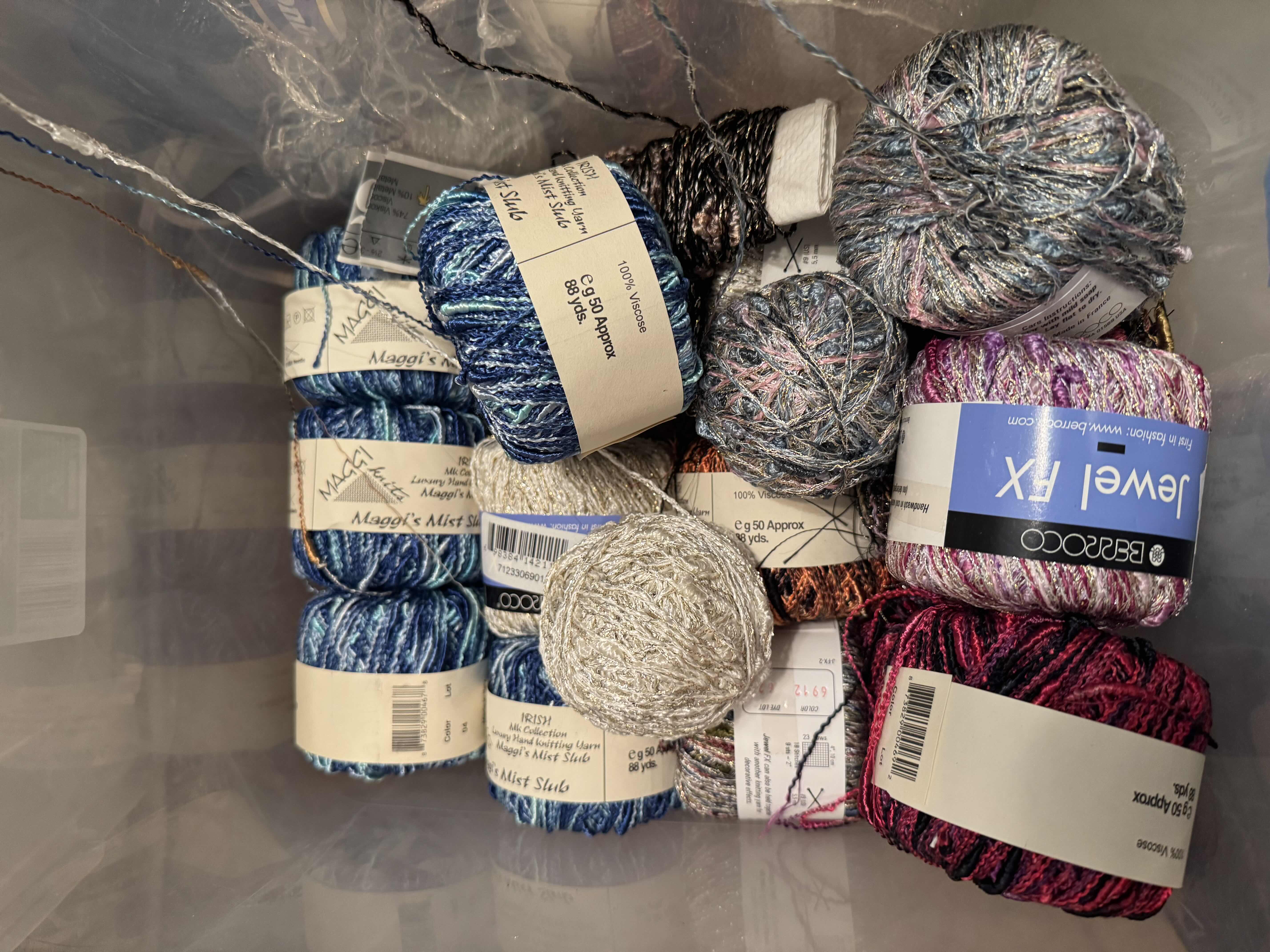 Photo 1 of TOTE OF SPECIALTY YARN/FIBER ART MATERIAL