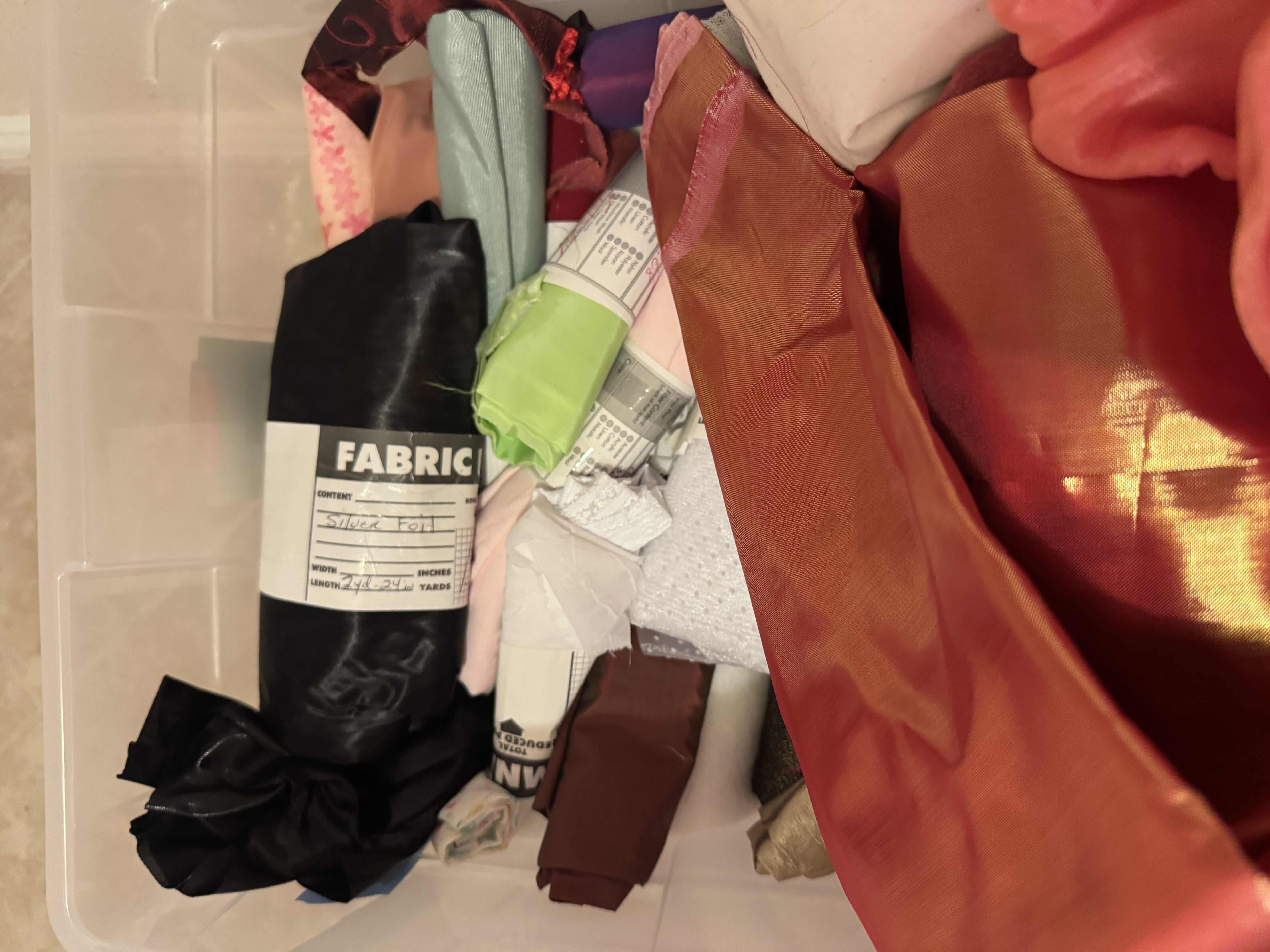 Photo 1 of TOTE OF FABRIC