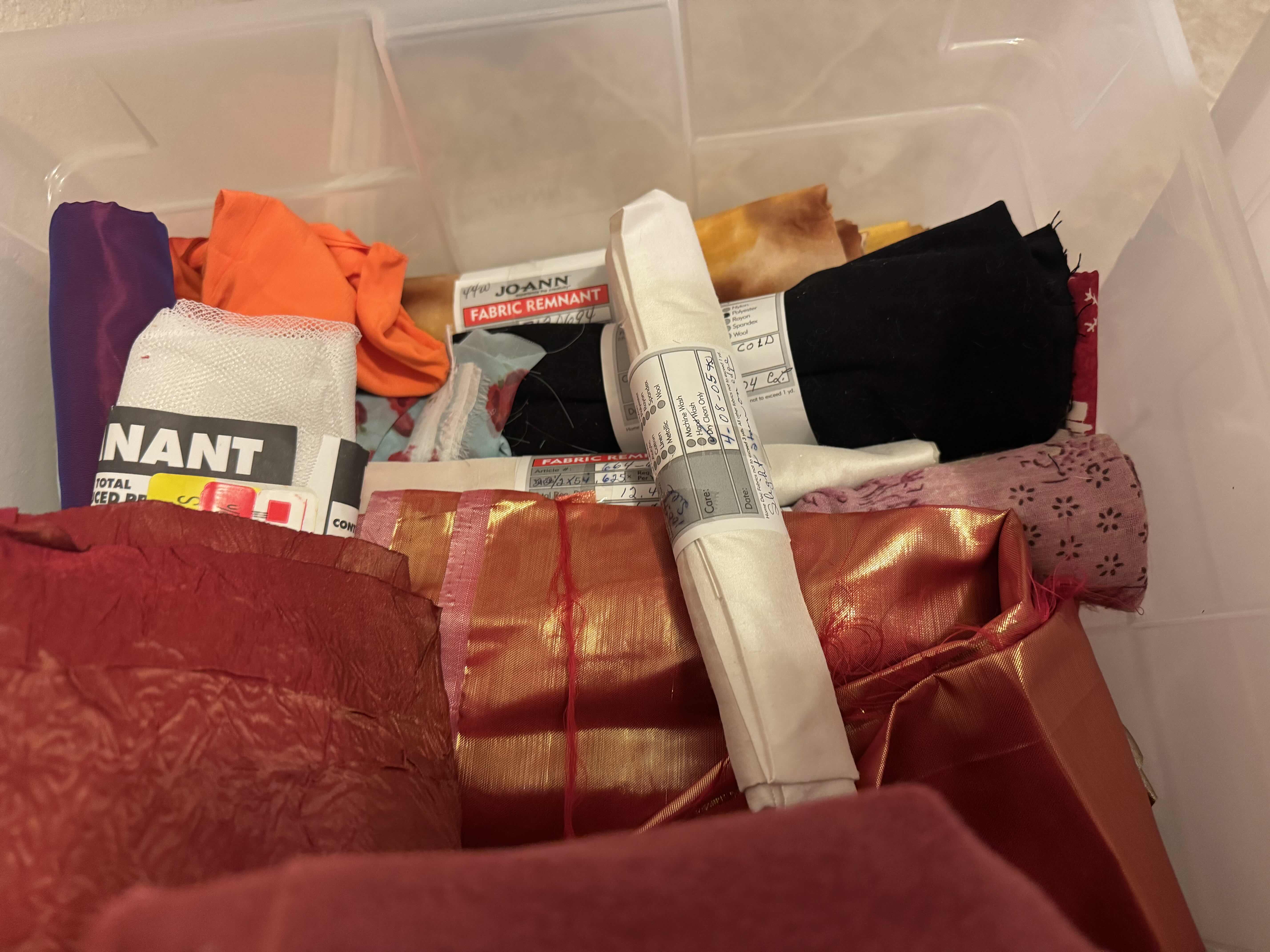 Photo 1 of TOTE OF FABRIC