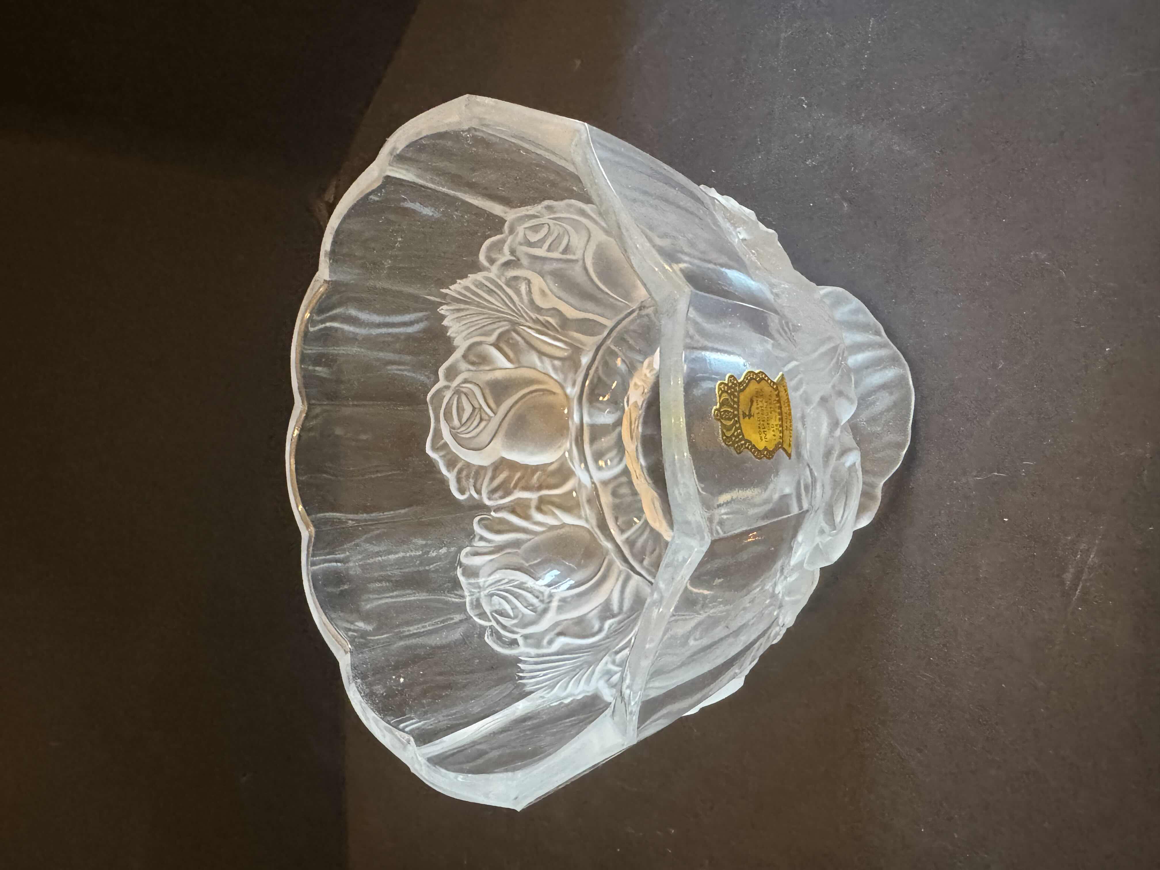 Photo 1 of VINTAGE GLASS AND  LEAD CRYSTAL SERVING BOWLS, 2 ITEMS
D5.5” X H4.5”
D6” X H4”