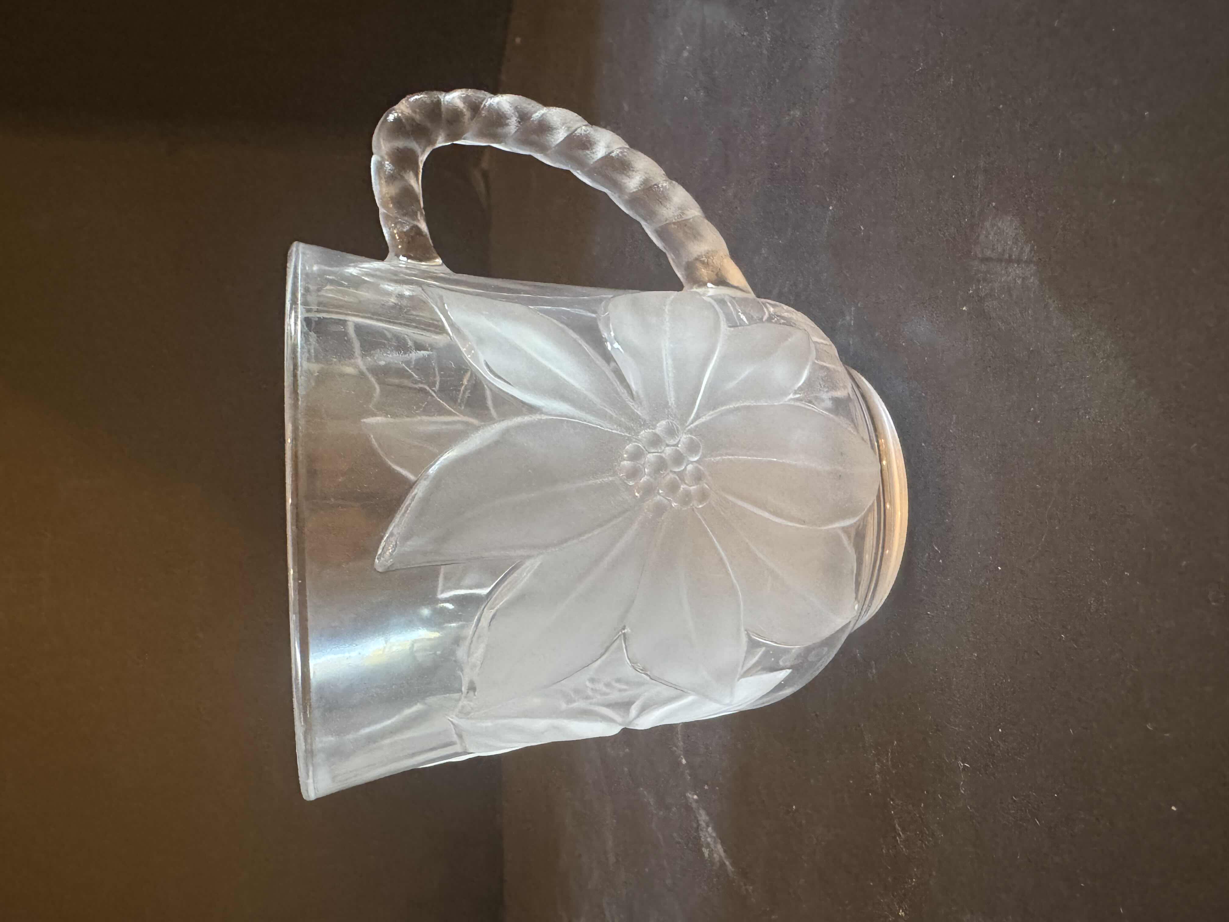 Photo 1 of VINTAGE 3D FROSTED POINSETTIA MUG SET, 8 ITEMS

D3.5” X H4”