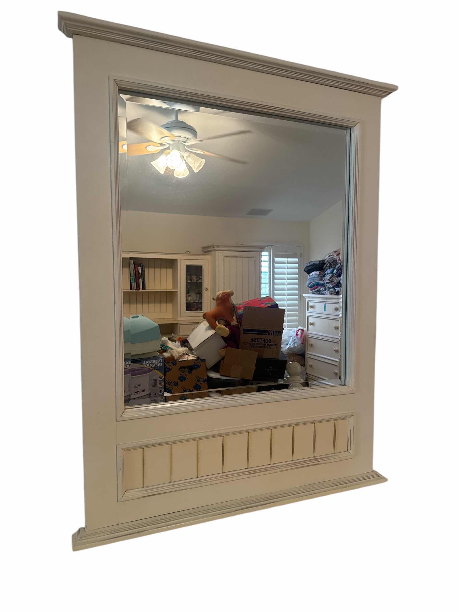 Photo 1 of CREAM COTTAGE STYLE DRESSER WITH MIRROR 69“ x 18” H82”