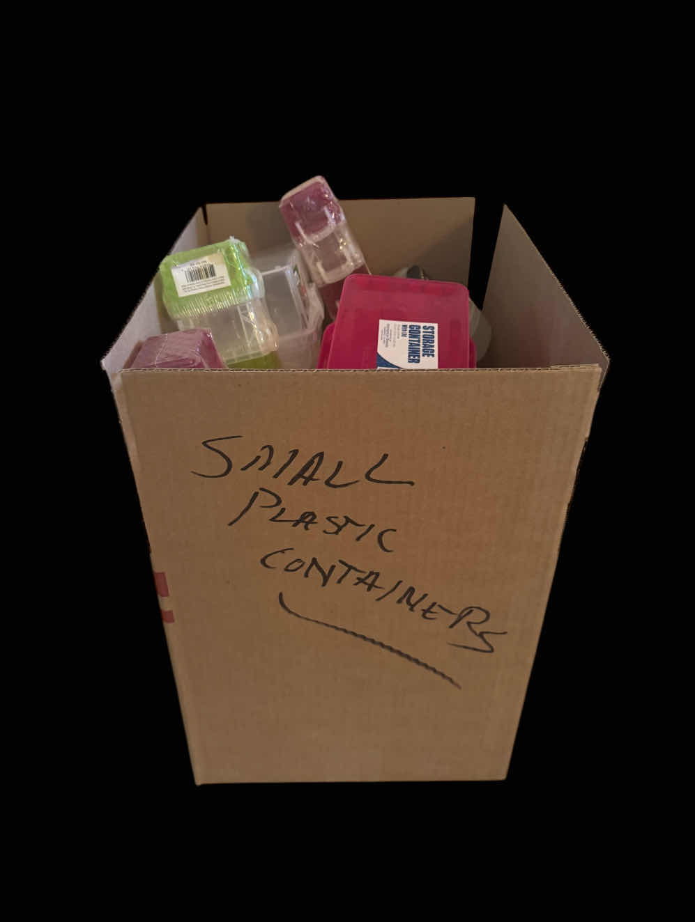 Photo 1 of BOX OF SMALL PLASTIC CONTAINERS AND STORAGE