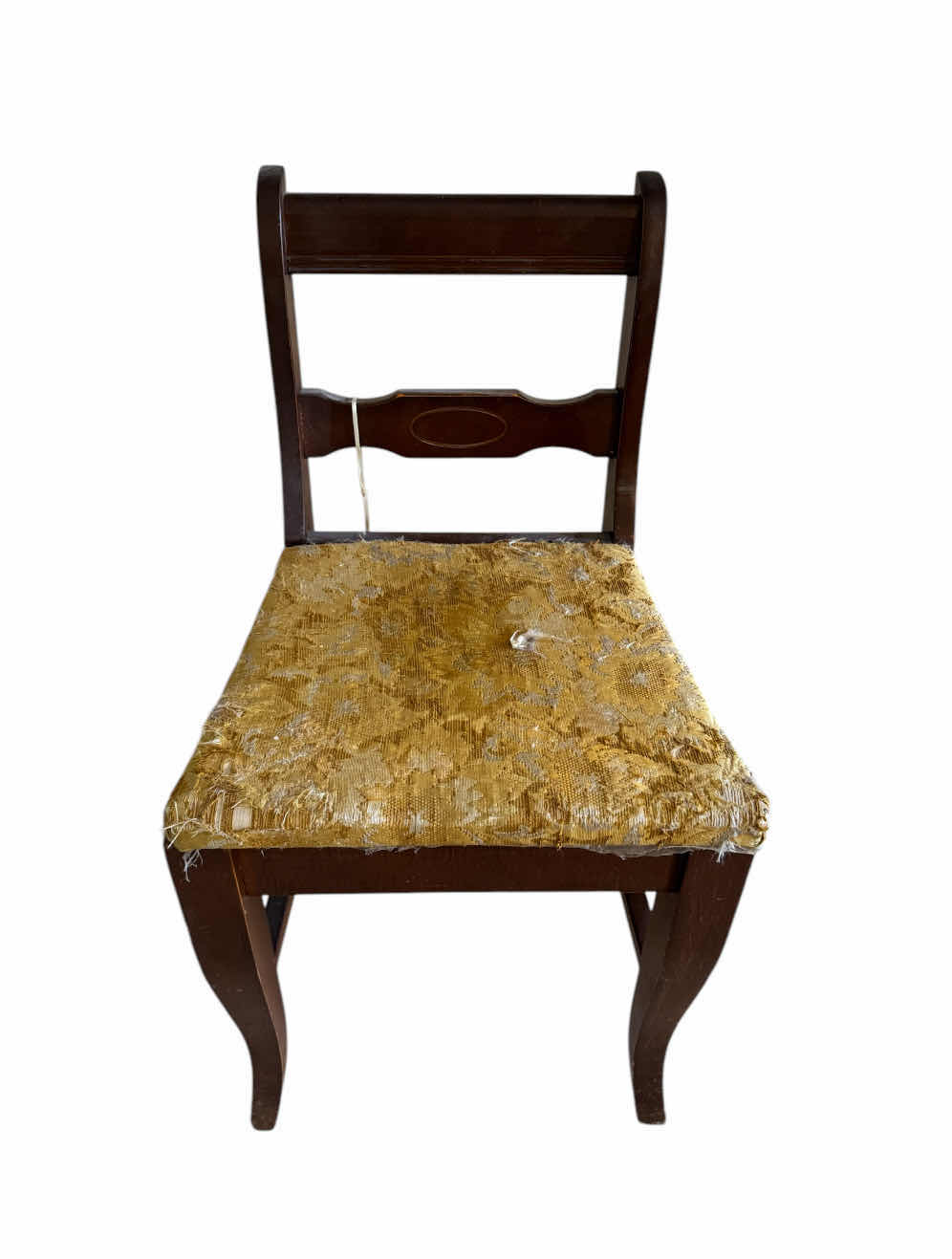 Photo 1 of VINTAGE UPHOLSTERED SEAT, WOODEN CHAIR WITH STORAGE UNDER THE SEAT