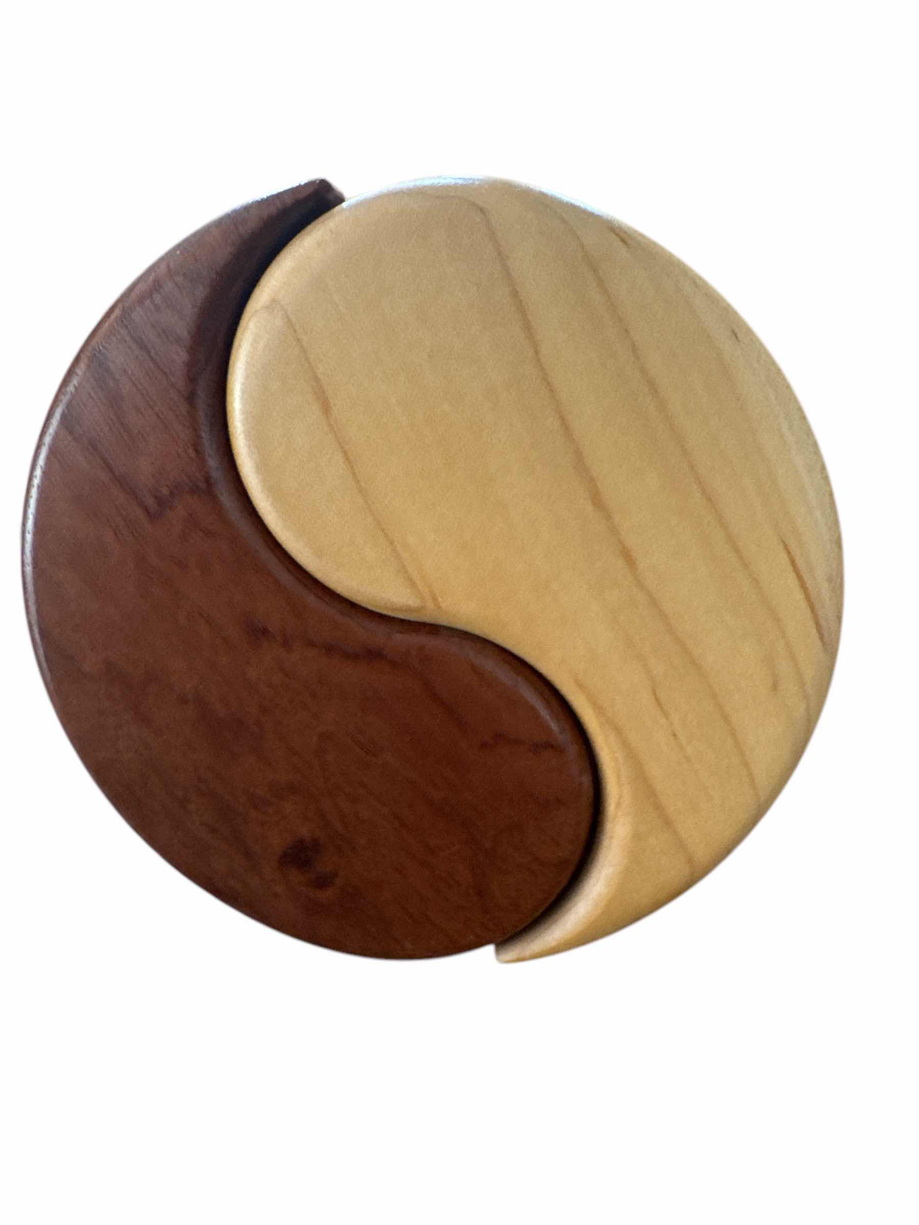 Photo 1 of HEARTWOOD CREATIONS YING YANG GRAVITY PIN PUZZLE BOX