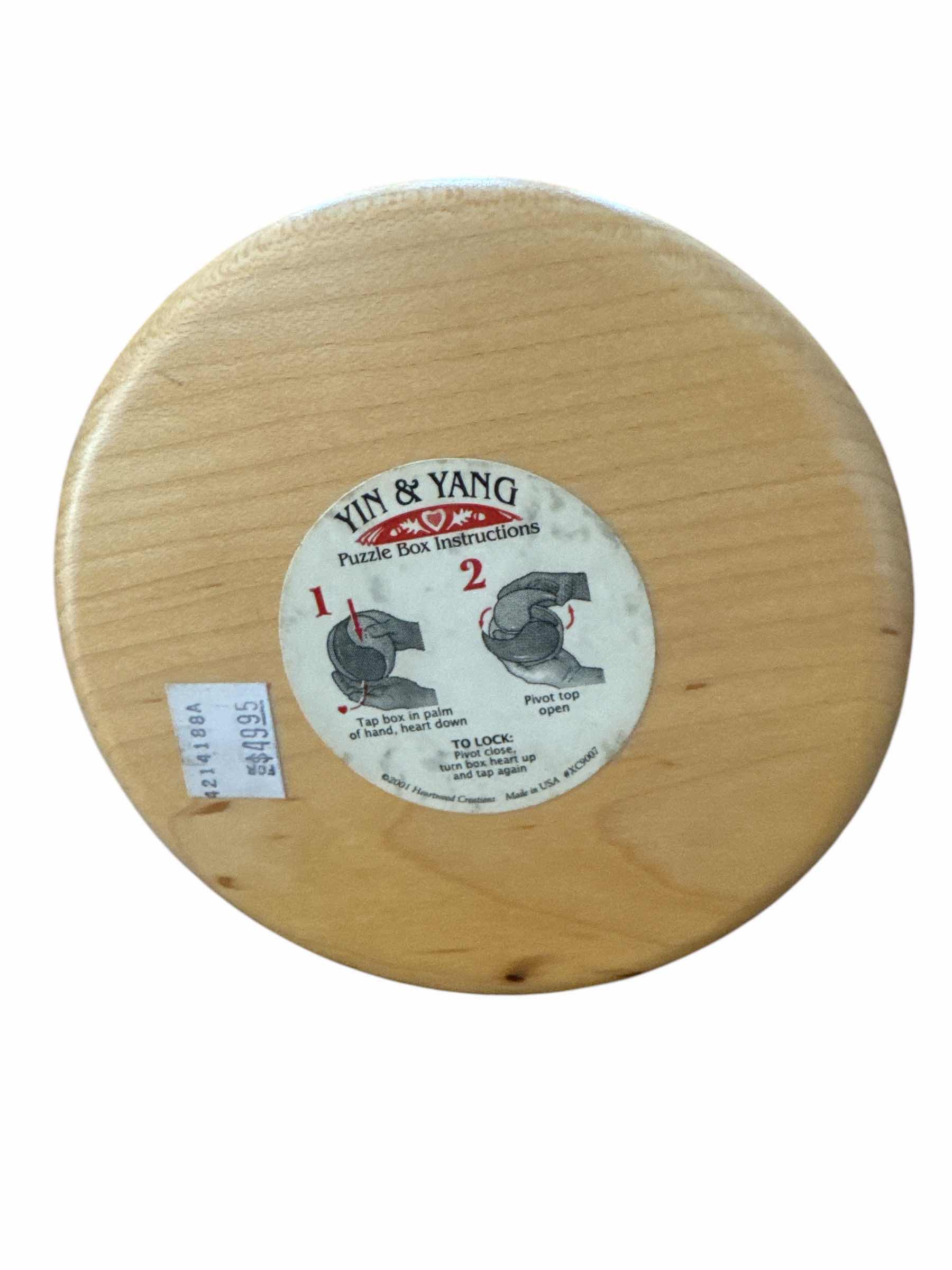 Photo 1 of HEARTWOOD CREATIONS YING YANG GRAVITY PIN PUZZLE BOX