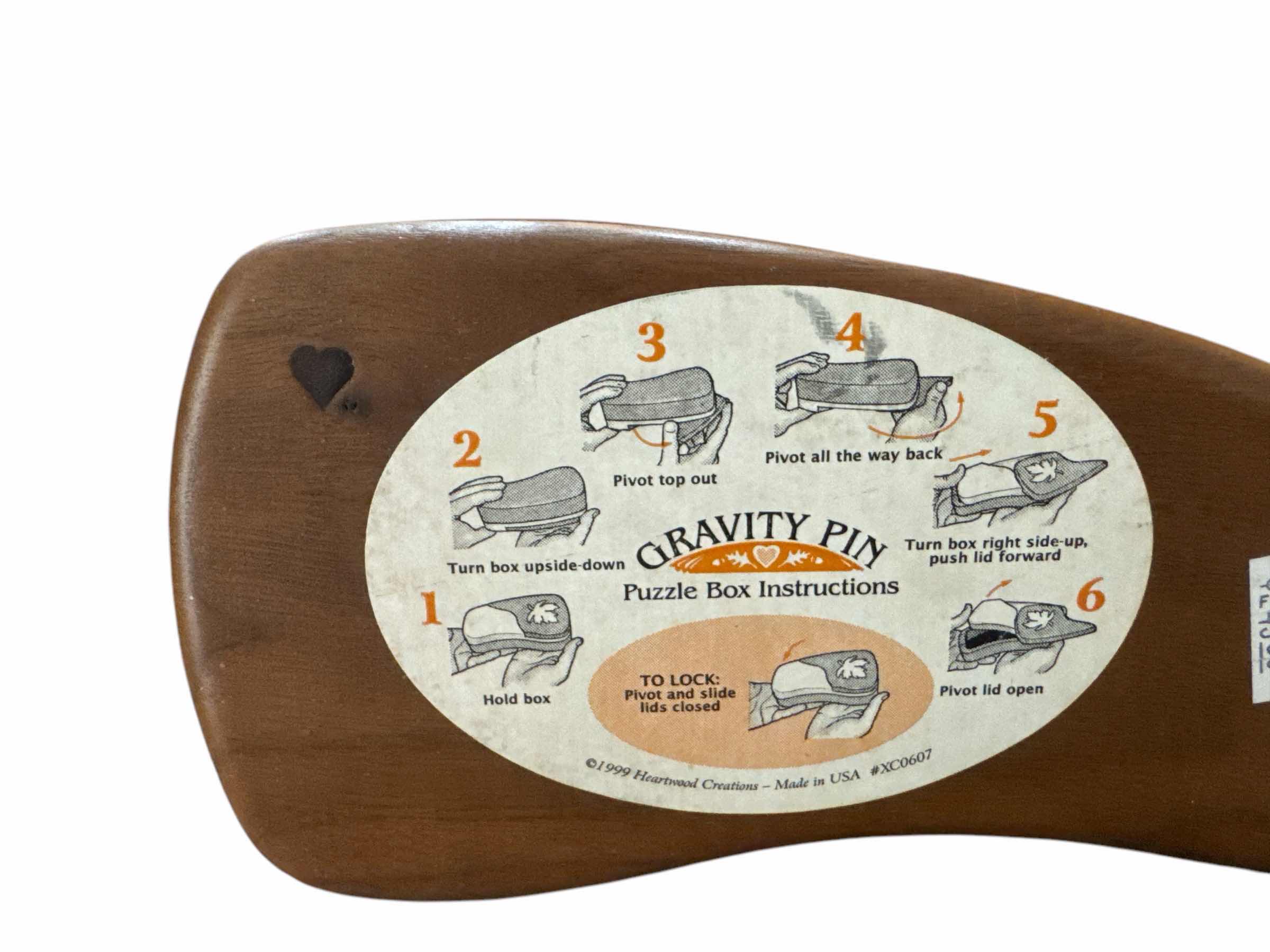 Photo 1 of HEARTWOOD CREATIONS GRAVITY PIN PUZZLE BOX