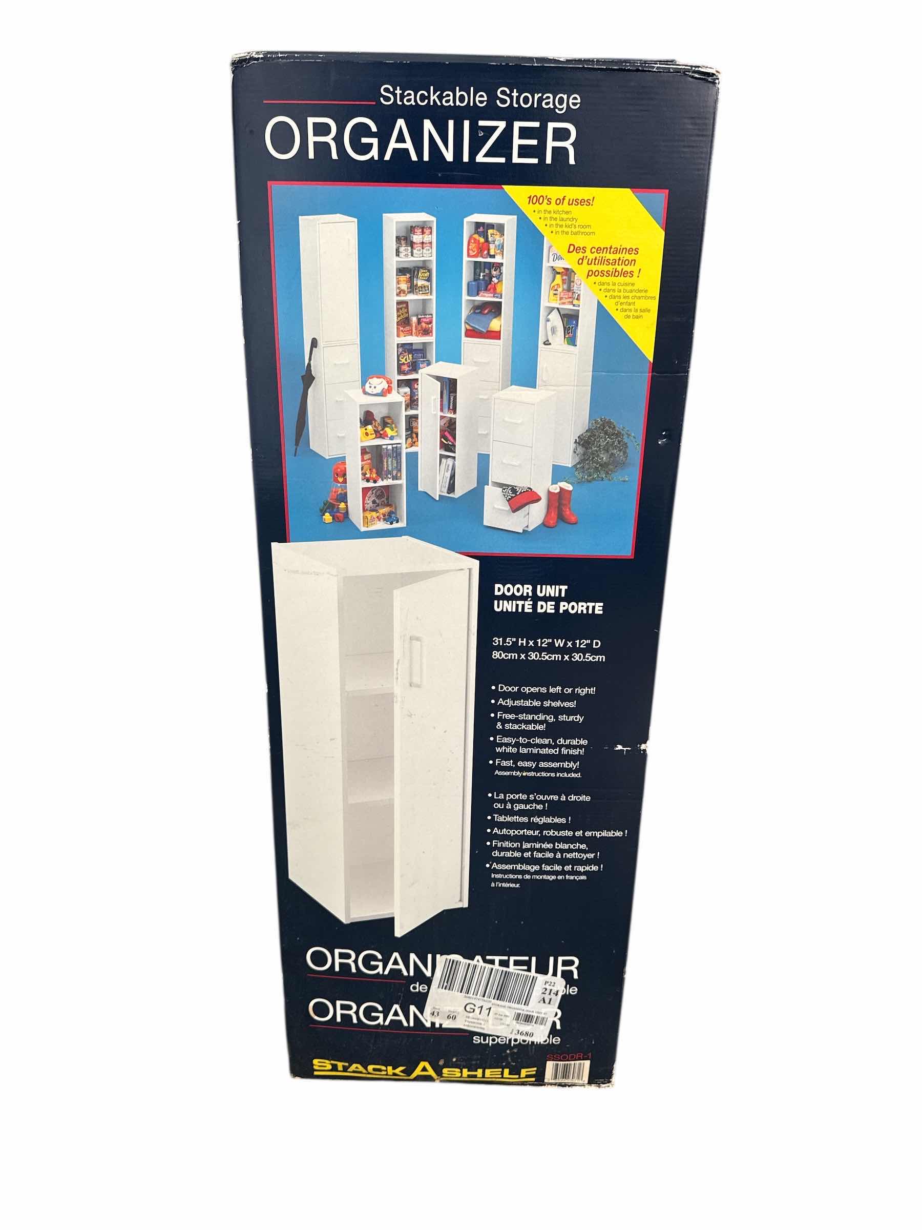 Photo 1 of WHITE STACKABLE STORAGE ORGANIZER