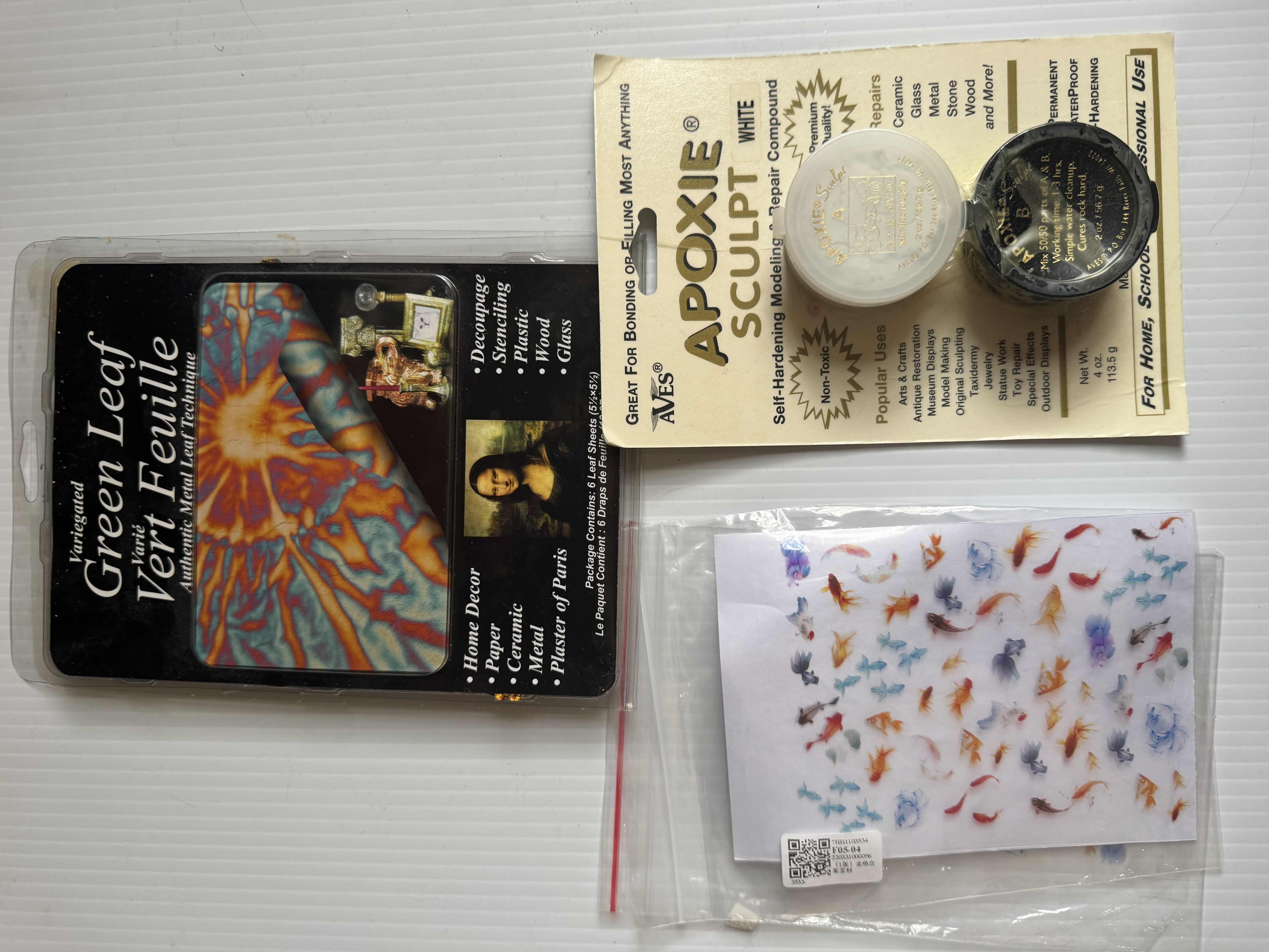 Photo 1 of ELECTRO ETCH, DESIGN ON COPPER OR BRASS, CLEAR RESIN, UV RESIN, RESIGN DYE, APOXIE SCULPT, GREEN LEAF SHEETS