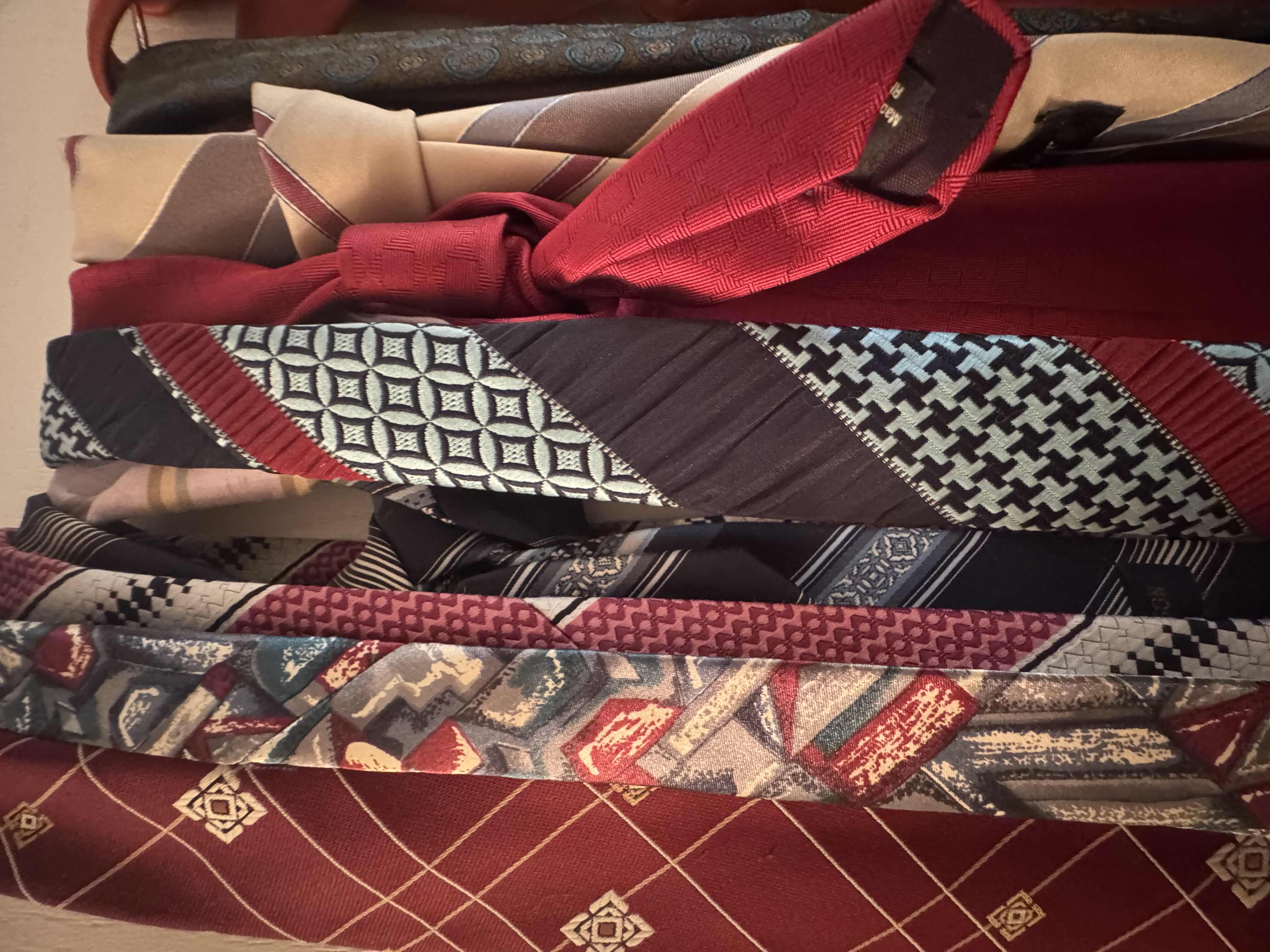 Photo 1 of RACK OF ASSORTED MENS TIES, MEN’S CLOTHING