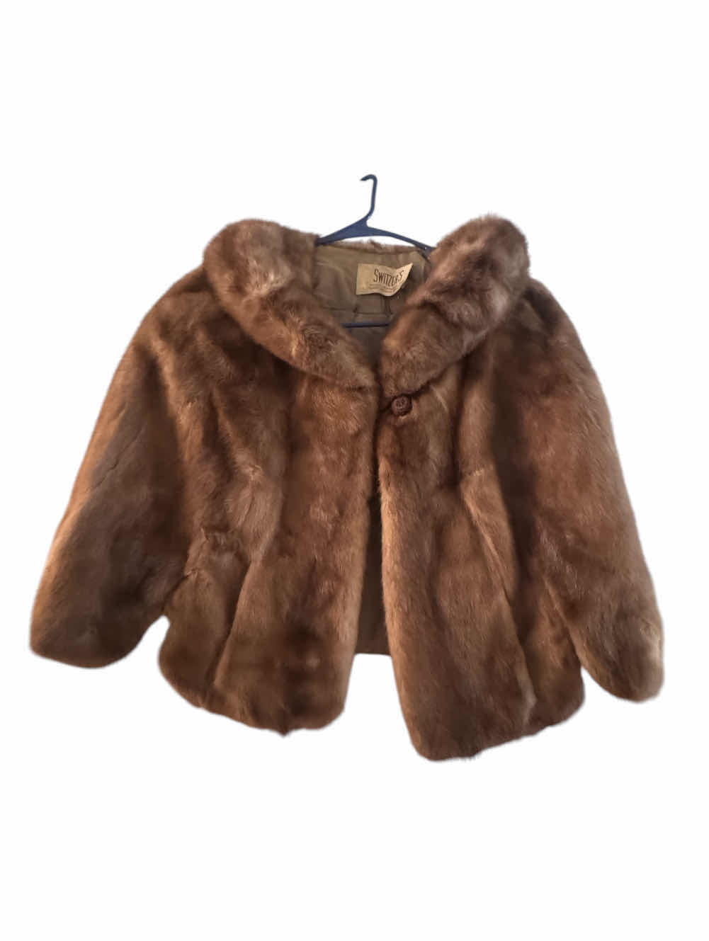 Photo 1 of VINTAGE SWITZER’S TAN FUR WRAP CAPE COVER, BROWN