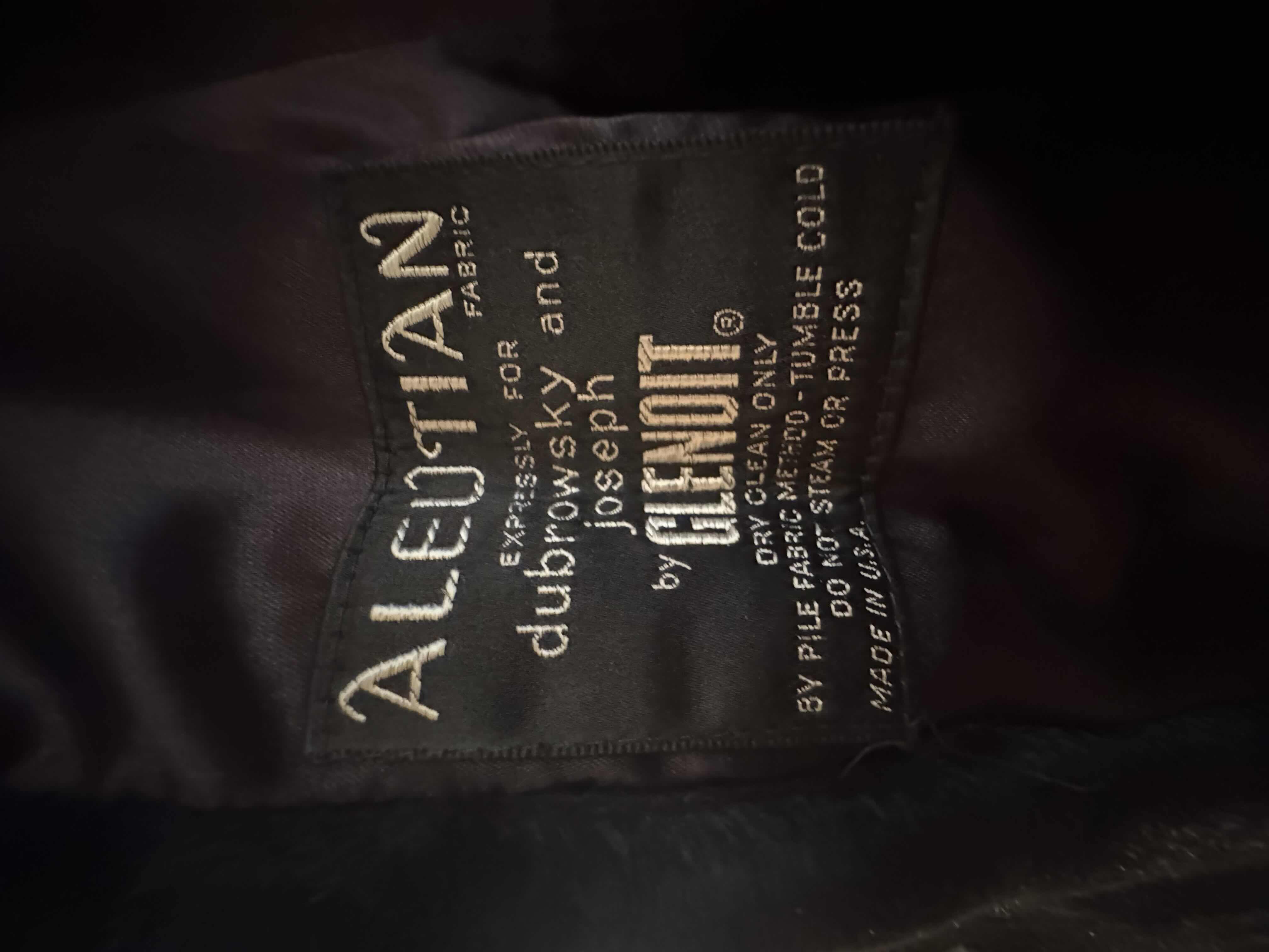Photo 1 of VINTAGE ALEUTIAN EVENING FAUX FUR COAT, BUTTON UP, BLACK