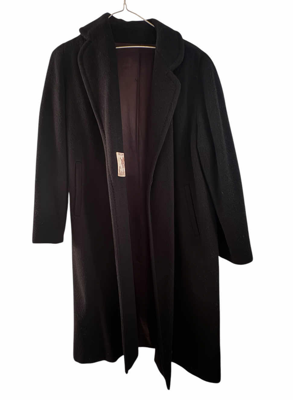 Photo 1 of VINTAGE CASHMERE COAT WITH PICKERS, WOMEN’S CLOTHING, BLACK