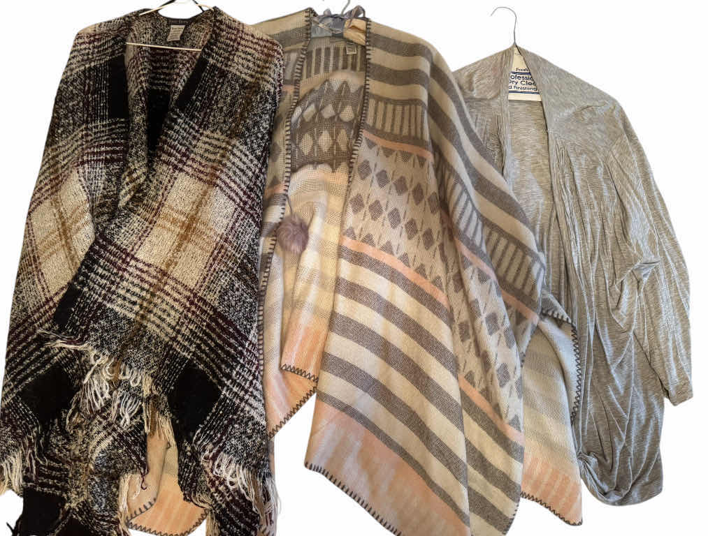 Photo 1 of 3- VINTAGE WOMENS CLOTHING, WRAP, COVER UP, PONCHOS