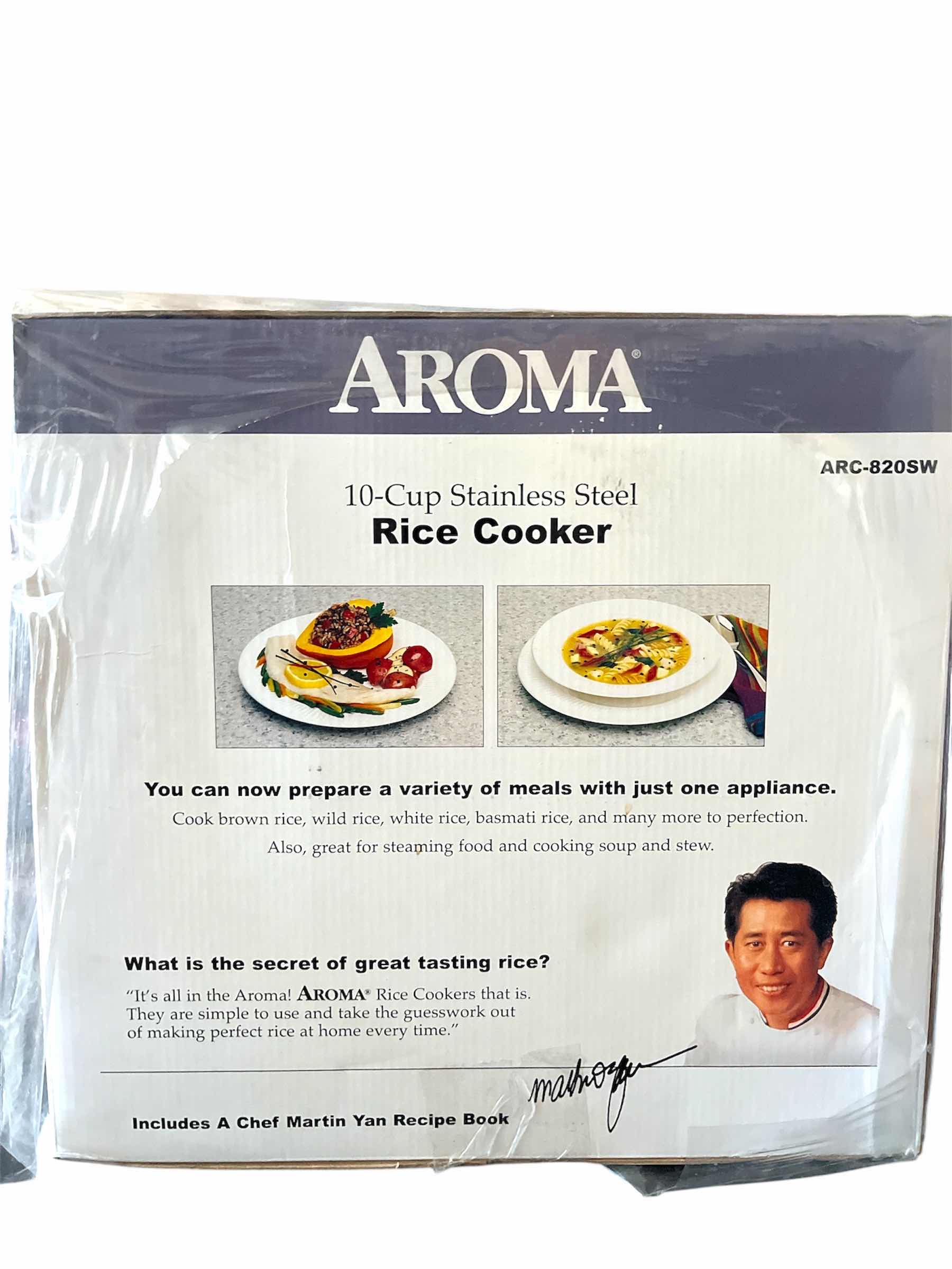 Photo 1 of AROMA 10 CUP STAINLESS STEEL RICE COOKER ARC-820SW