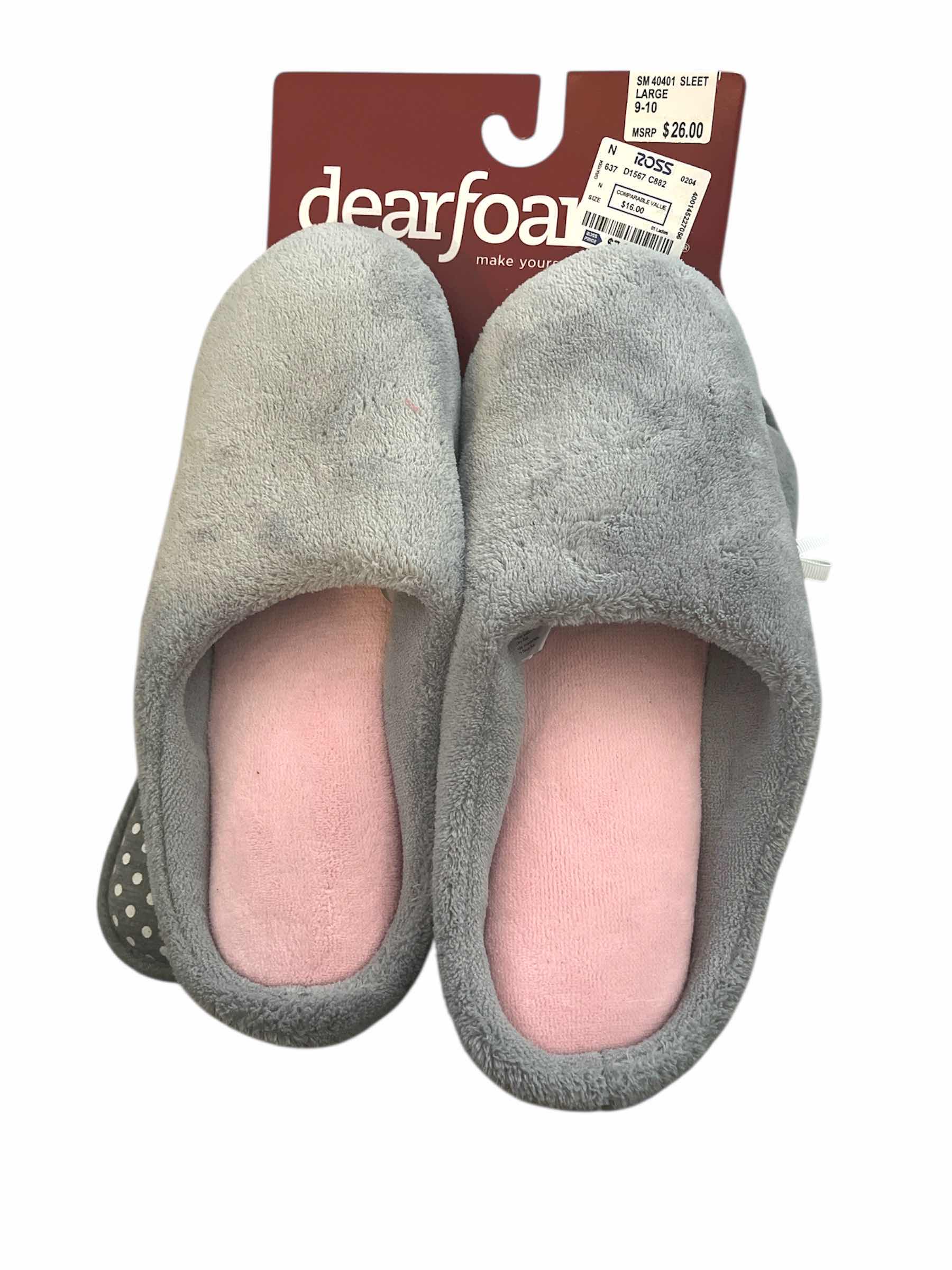 Photo 1 of DEARFOAMS LARGE WOMENS SLIPPERS 3 PAIR SET