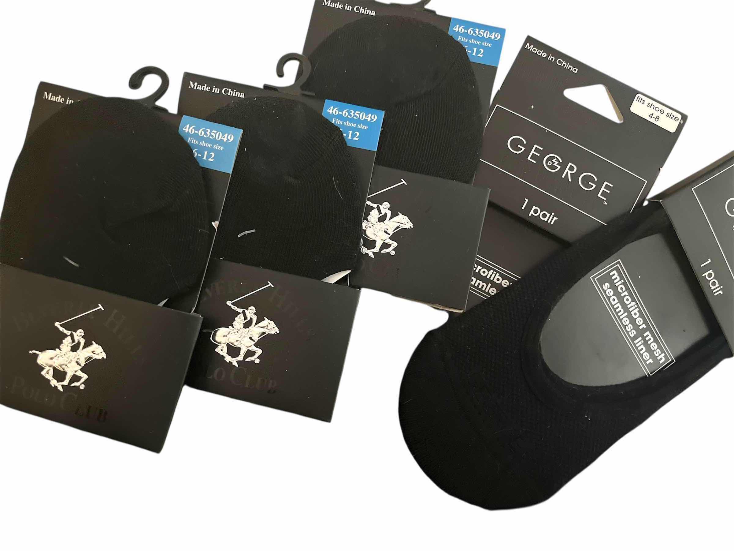 Photo 1 of WOMENS SIZE 4-14 BLACK SOCKS AND LINERS 8 PIECES