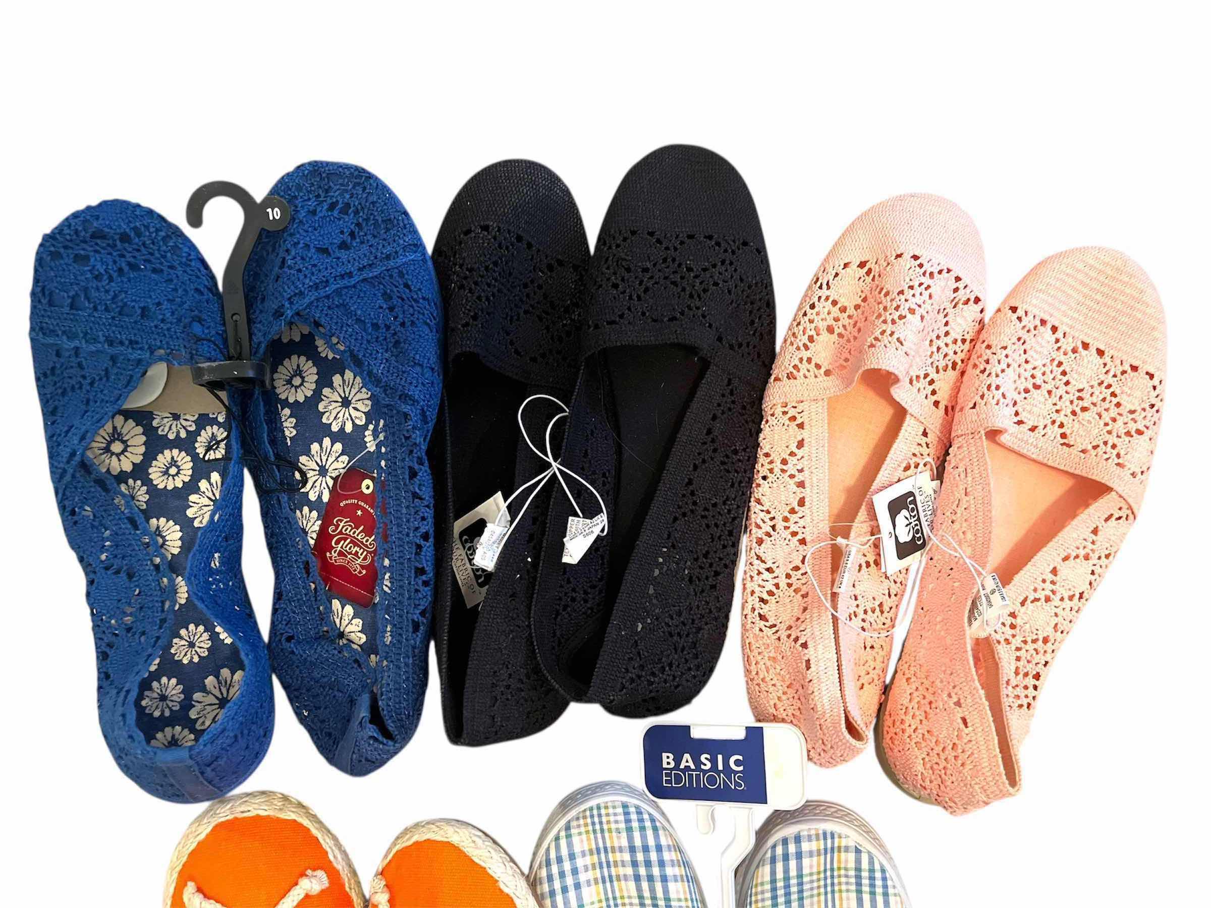 Photo 1 of WOMENS SUMMER SHOES FLATS SIZES 9.5-10 NEW WITH TAGS 5 PAIRS