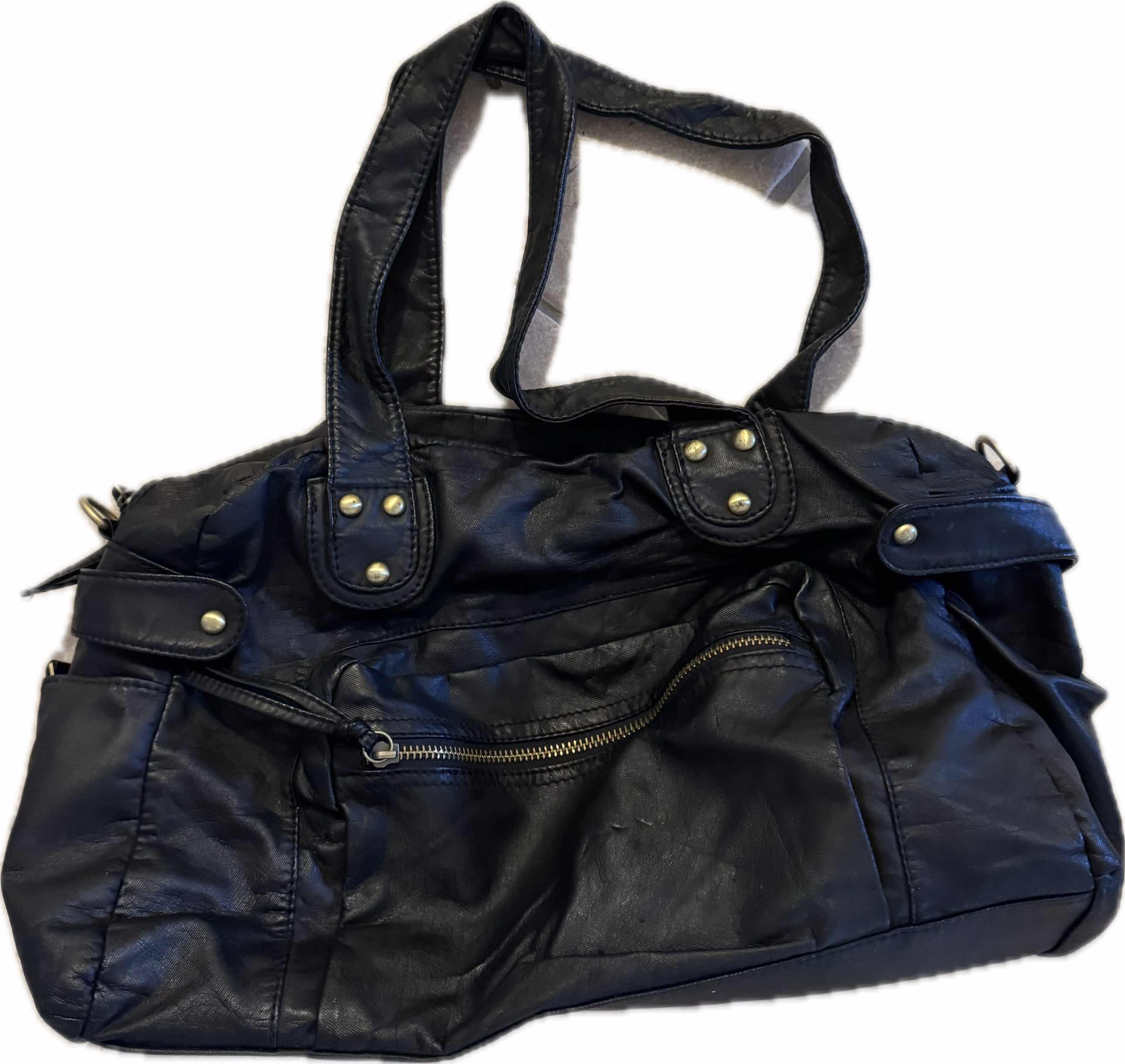 Photo 1 of 3- WOMENS HANDBAGS PURSES, BROWN MULTISAC, 2- BLACK FAUX LEATHER HANDBAGS
