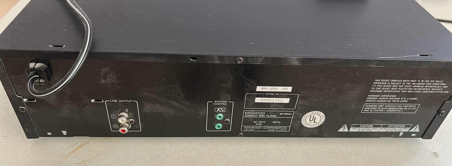 Photo 1 of KENWOOD MULTI COMPACT DISC PLAYER W REMOTE