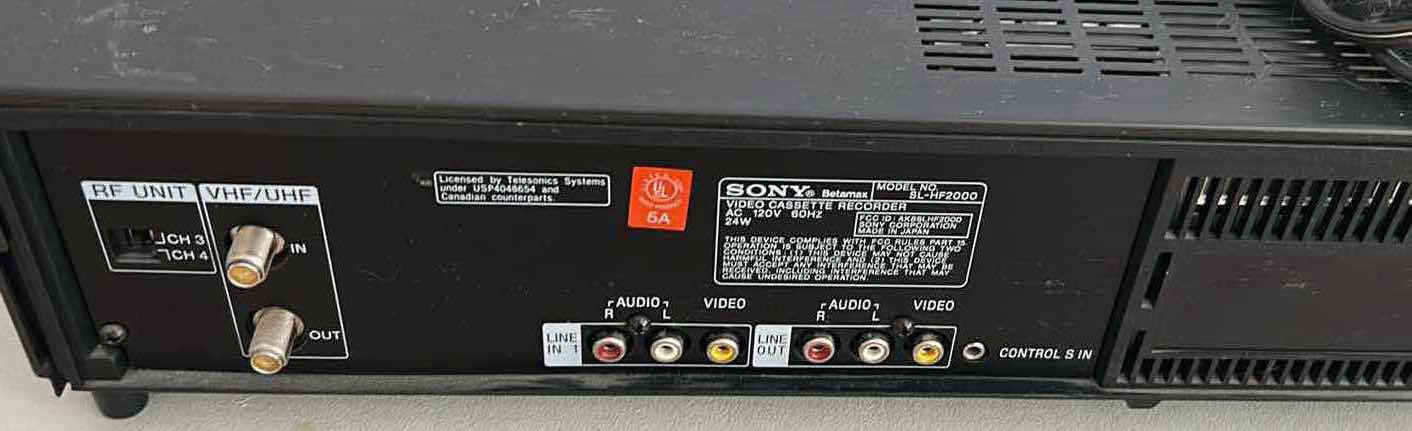 Photo 1 of SONY VIDEO CASSETTE RECORDER W REMOTE