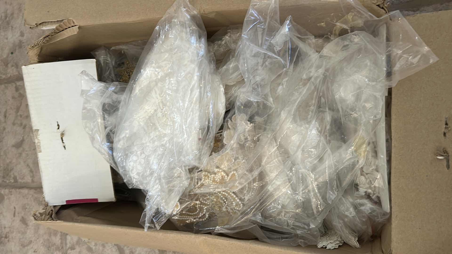 Photo 1 of CONTENTS OF BOX   CRAFTING LACE