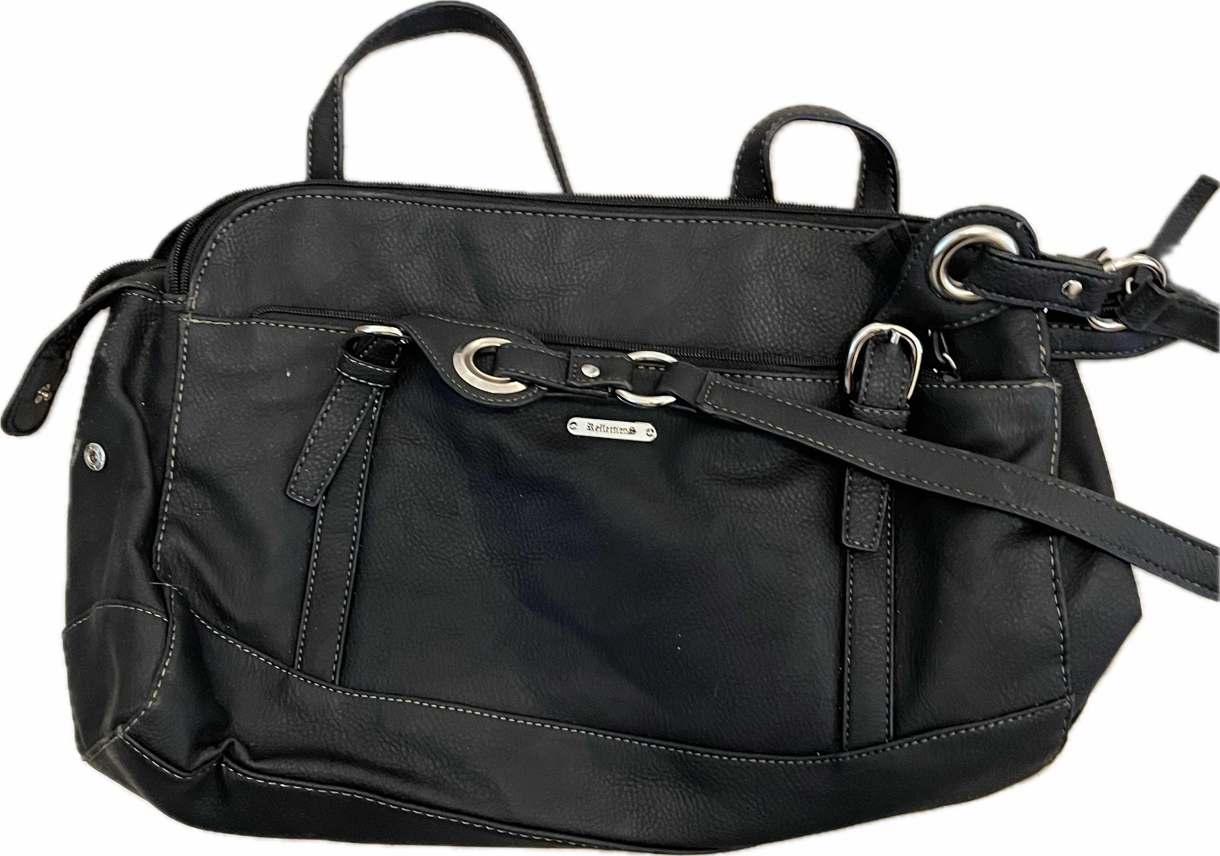 Photo 1 of VINTAGE WOMEN’S BAGS BLACK AND SILVER LEATHER REFLECTIONS