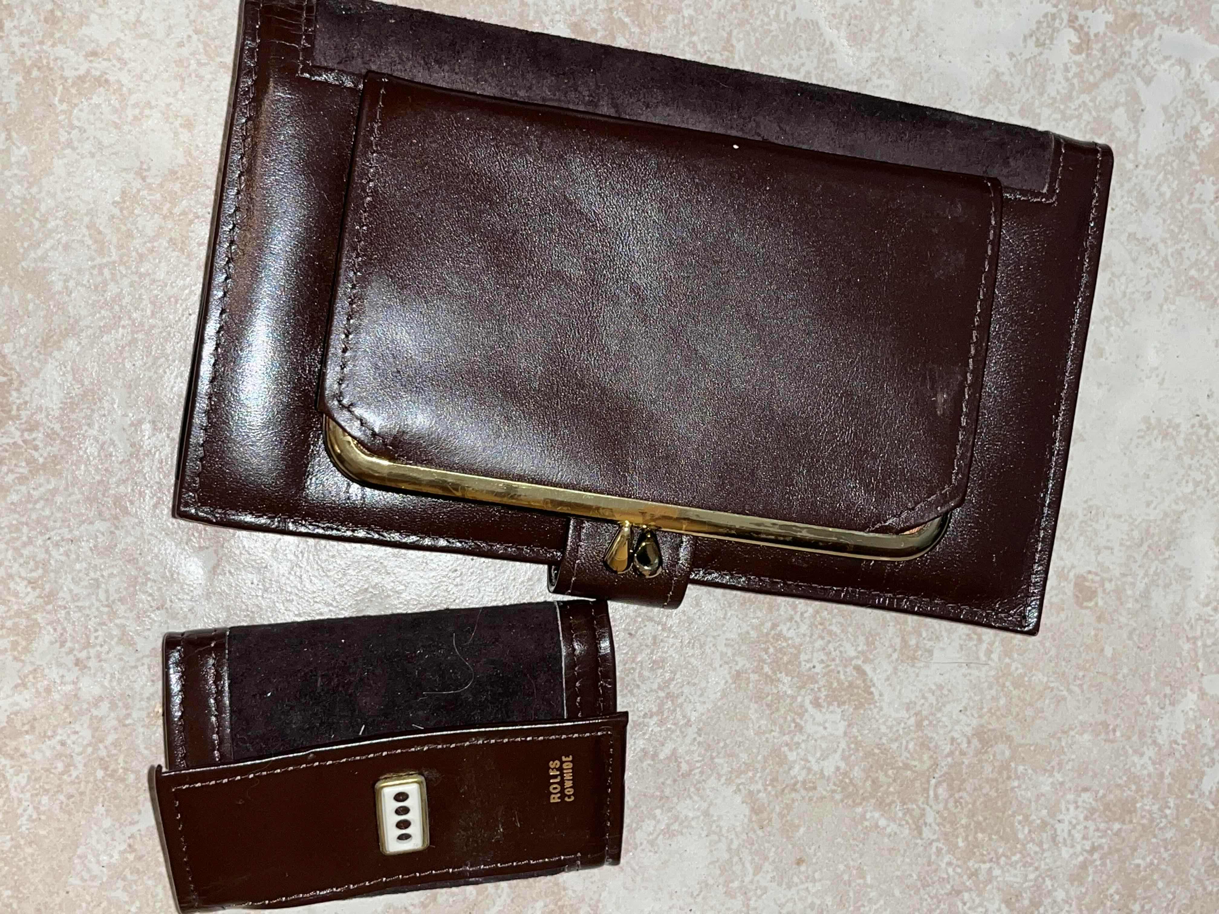 Photo 1 of VINTAGE ROLFS COWHIDE  CHECKBOOK WALLET AND KEY CADDY