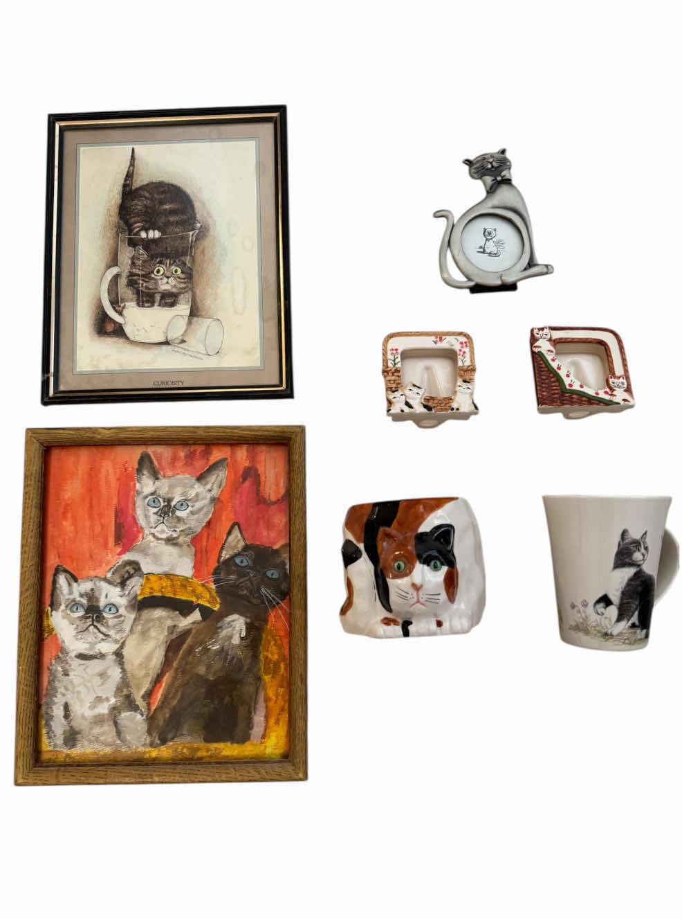 Photo 1 of 7- ASSORTED CAT DECOR, PICTURE FRAMES, AND CUPS

FRAME
8” X 1” X H10”