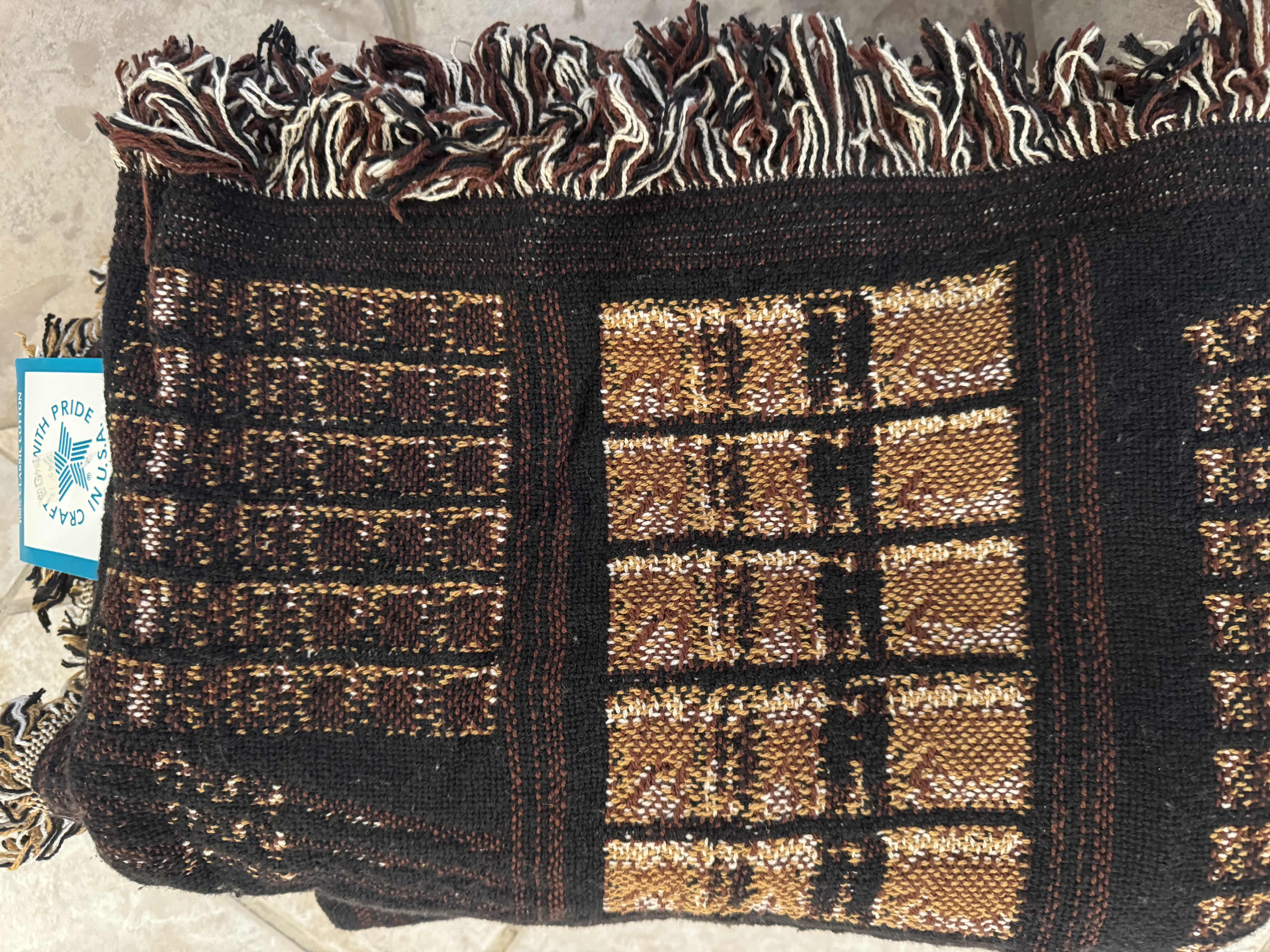 Photo 1 of JACQUARD WOVEN 100% COTTON, CRAFTS WITH PRIDE IN USA, BOOKS AND SHELVES  45" X H87"