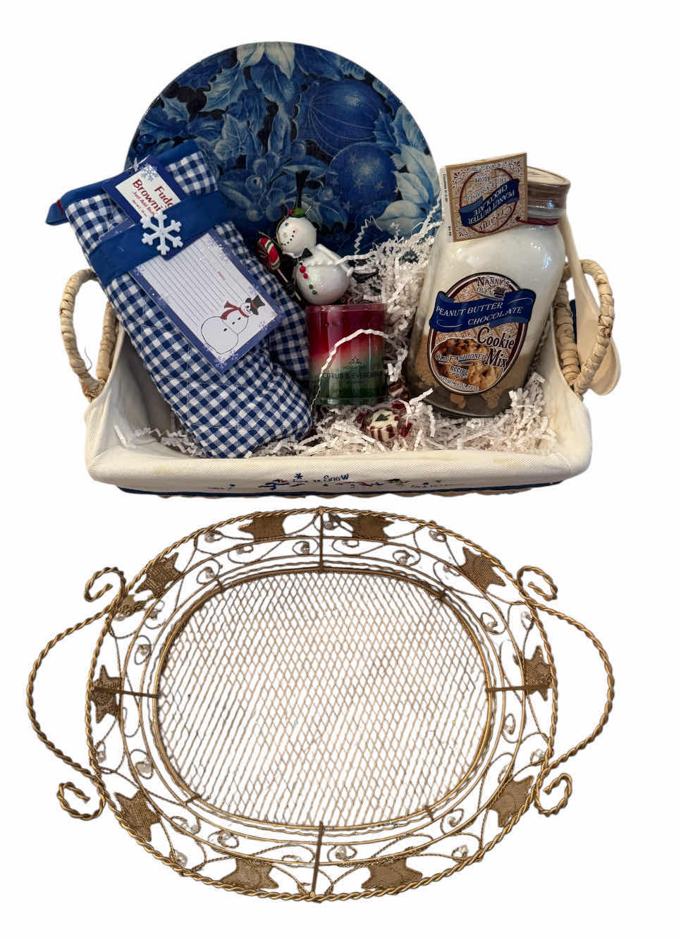 Photo 1 of ASSORTED HOLIDAY DECORATIONS, CHRISTMAS WINTER DECORATION,  CANDLE HOLDERS, HOME ESSENTIALS, 4 ITEMS