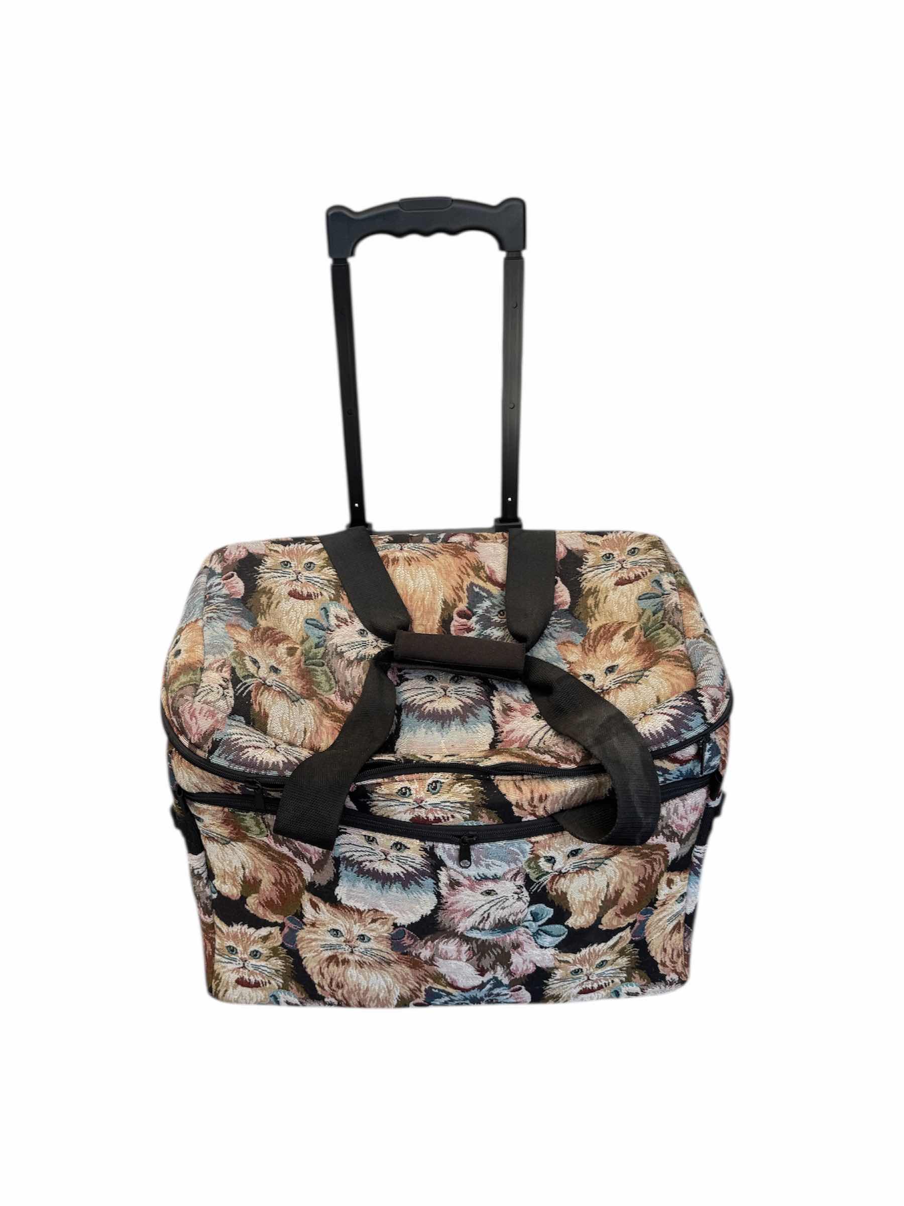 Photo 1 of CAT LUGGAGE TRAVEL ROLLING BAG, SUITCASE, CAT DESIGN 21” X 14” X H19”